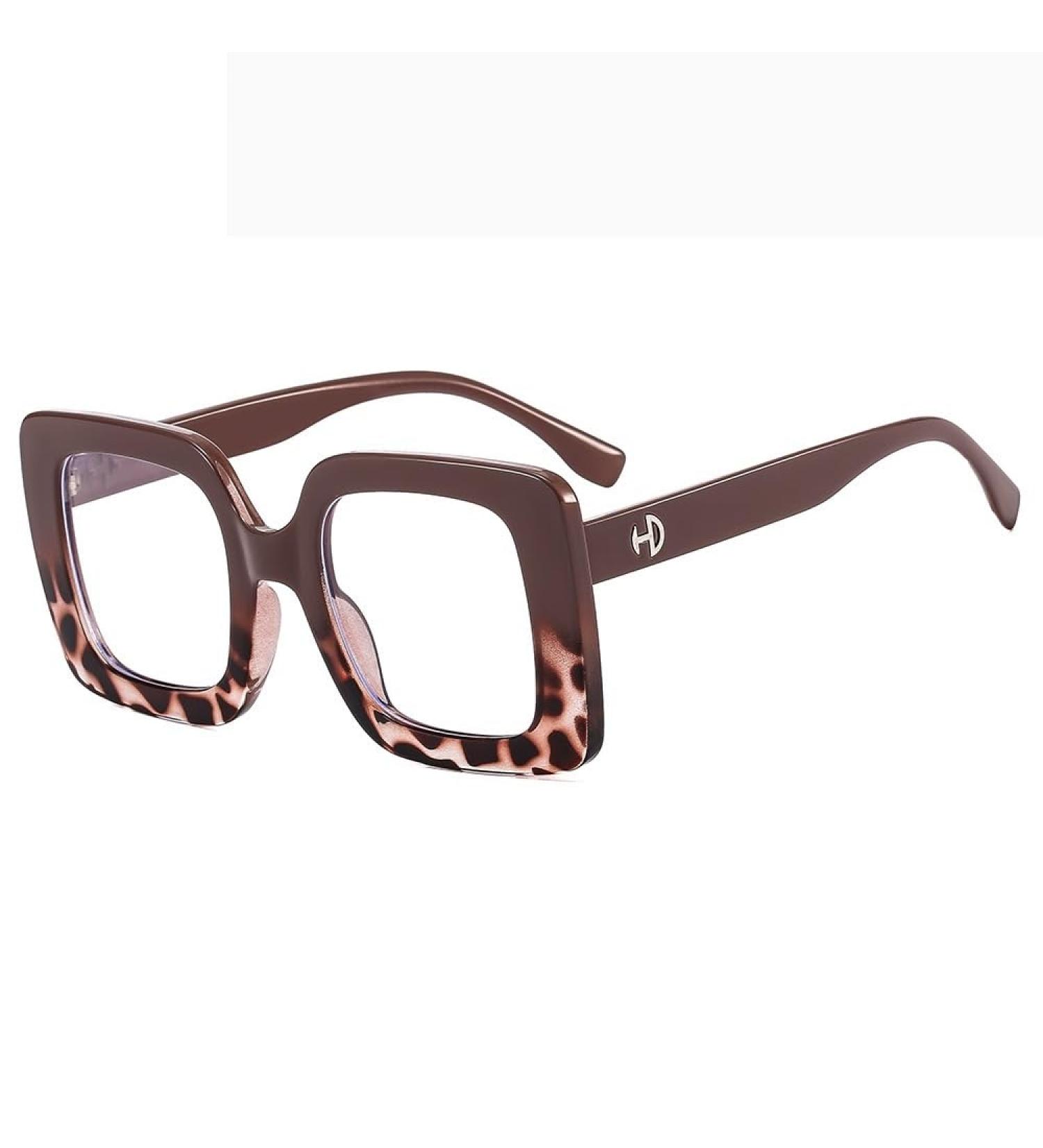 Buy Qinzhenz Oversized HD Anti-Blue Light Reading Glasses - Square Flat Light Mirror Size +200 Color C7 - Protect Your Eyes Online - Buy Online on GoSupps.com