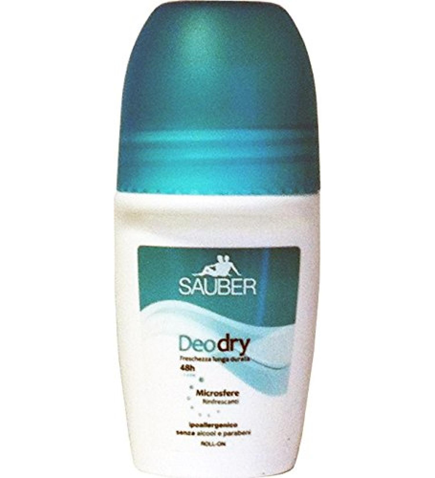 6 x Sauber deodry Roll On 48H Refreshing microspheres 50 ml