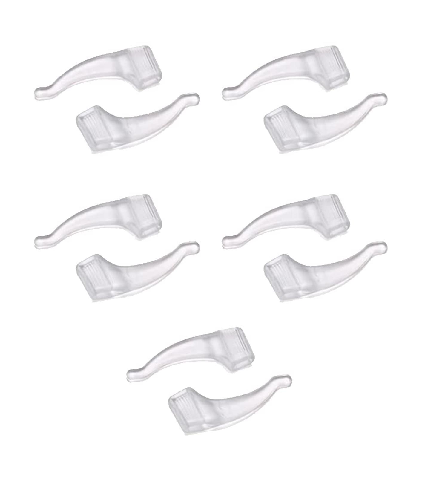 Buy Anti-Slip Glasses Brake Set - 5 Pairs Silicone Hook Earring Covers for Secure Glasses Grip | Transparent Holders for Sunglasses & Eyewear - Buy Online on GoSupps.com