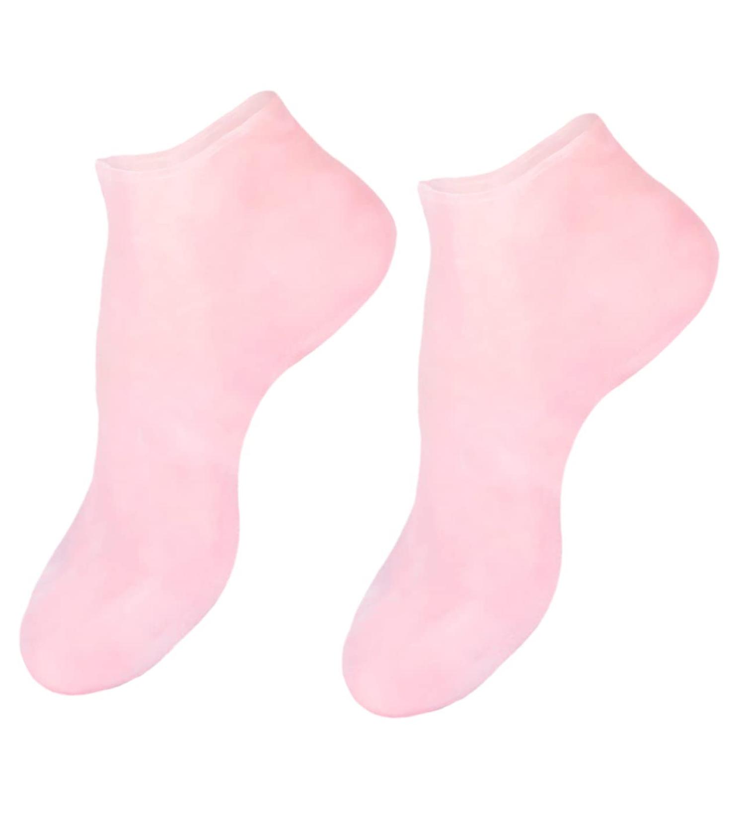 Ipetboom 1 Pair Sock Moisturizing Gel Booties Titanium Ear Pick Beauty Care Silicone Gel Skin Protect Soles Essential Oil Tableware Sucker Miss Moisture Cream Pink Natural Sebs 35X7X1cm - Buy Online on GoSupps.com