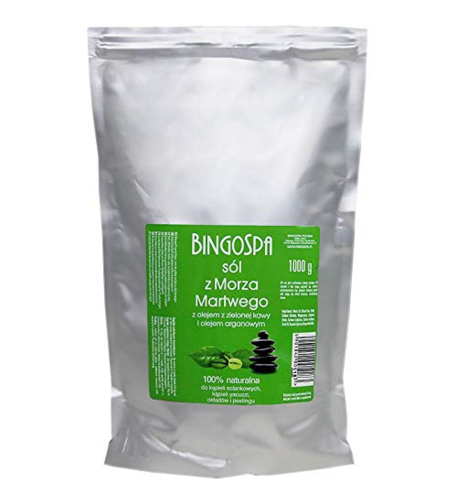 Buy Bingospa Anti-Aging Dead Sea Swimming Salt - Green Coffee & Argan Oil for Skin Regeneration & Hydration - 1000g - Buy Online on GoSupps.com