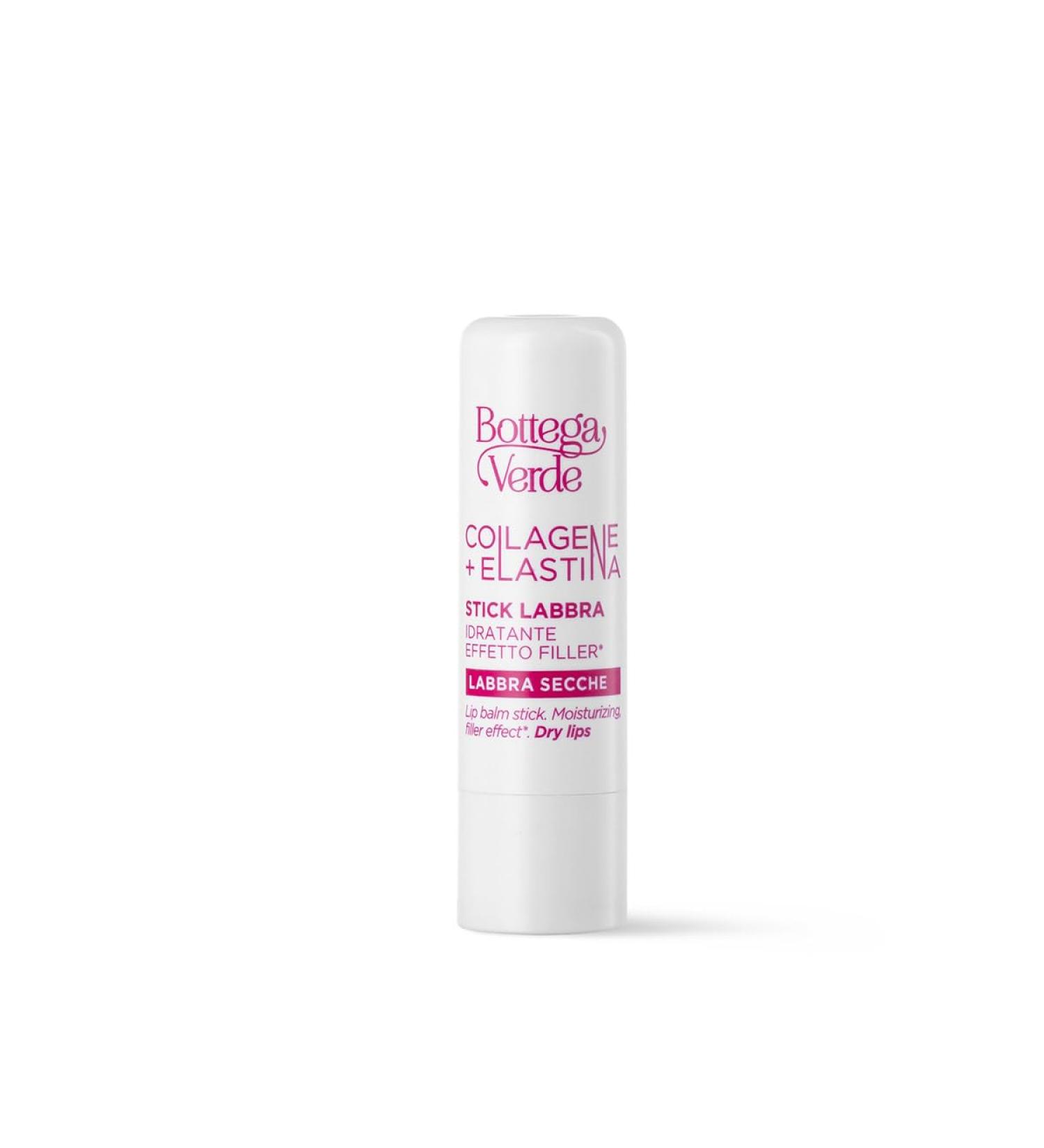 Bottega Verde Bottega Verde - Collagen-Elastine Lip Balm Moisturizing and Plumping Effect 5 ml with hyaluronic acid and phytocollagen nourishing and protective 99% natural vegan formula for dry lips