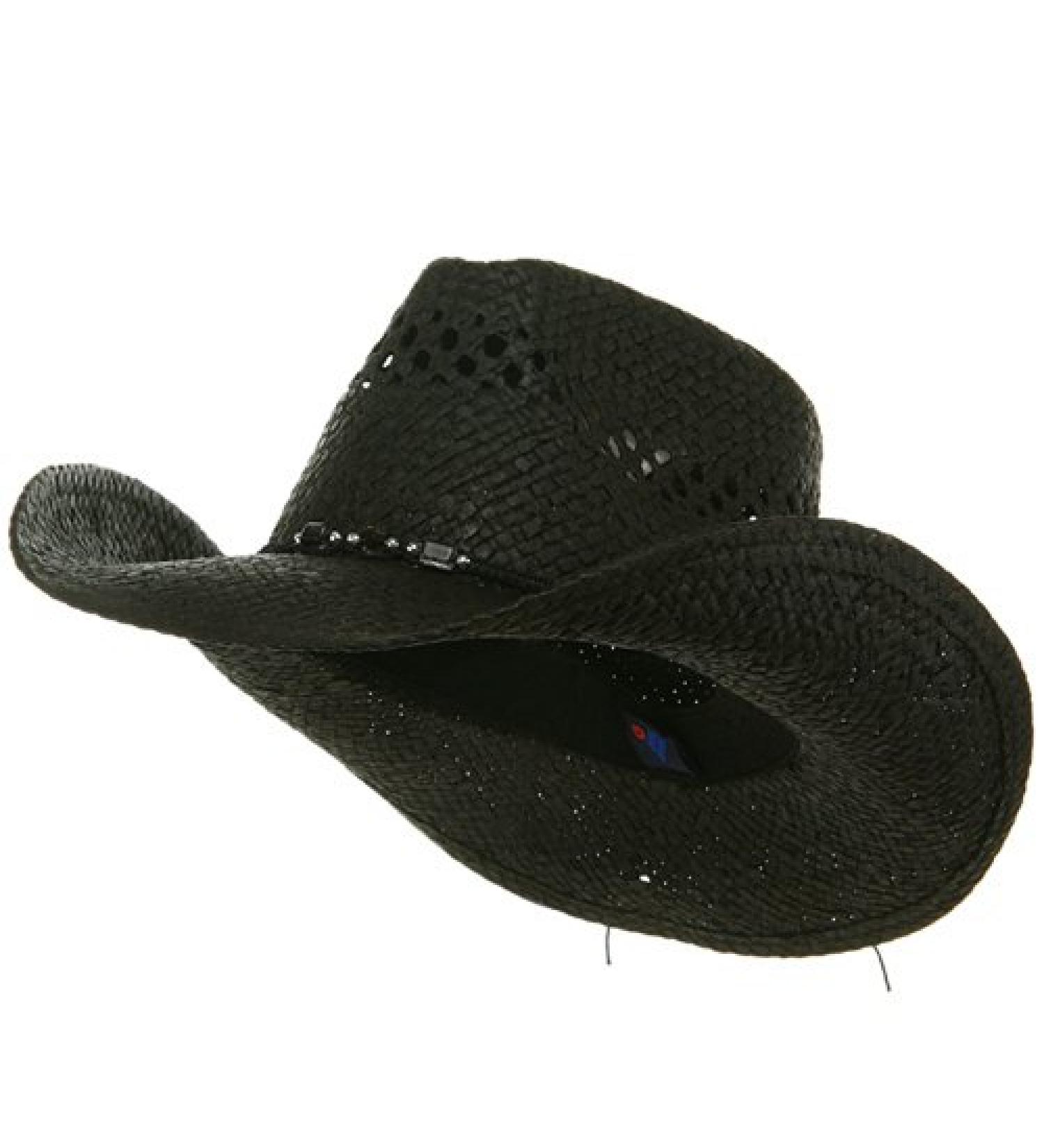 MG Women's Black Straw Outback Toyo Cowboy Hat - Stylish & Sun-Protective - Buy Online on GoSupps.com