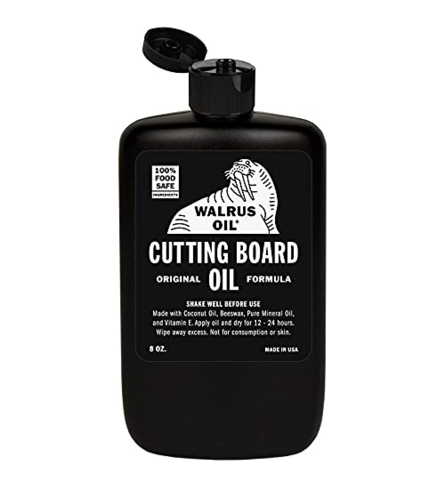 Walrus Oil 8 oz - FDA Food-Safe Cutting Board & Butcher Block Oil - Buy Online on GoSupps.com