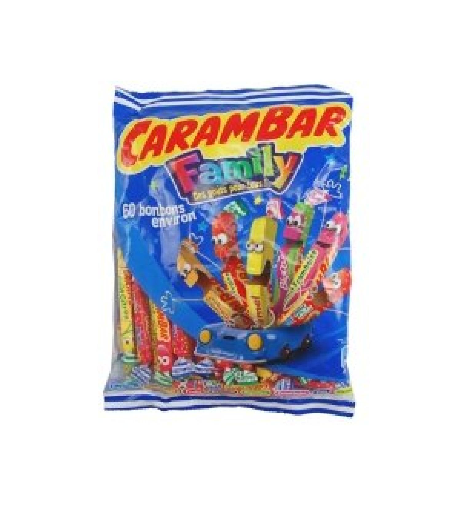 Kaba Carambar Family Assortment of candy sticks in the following flavors: lemon strawberry caramel caranougat and cola 450g
