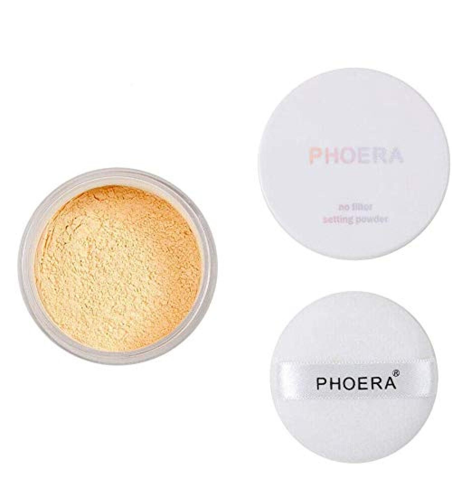 AQUAPURITY PHOERA Loose Makeup Setting Powder Long Lasting Lightweight Foundation - Banana Shade - Buy Online on GoSupps.com