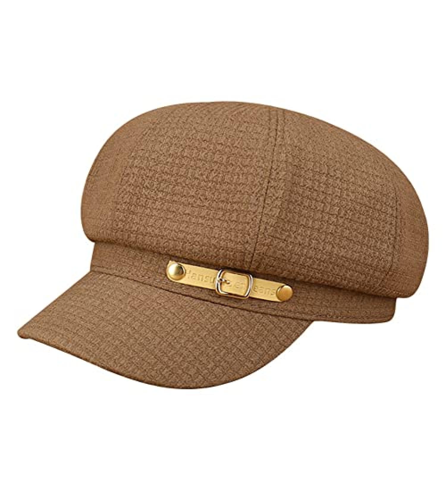 Women's Warm Coffee Newsboy Cap - Trendy Vintage Cabbie Hat for Ladies and Girls - Buy Online on GoSupps.com