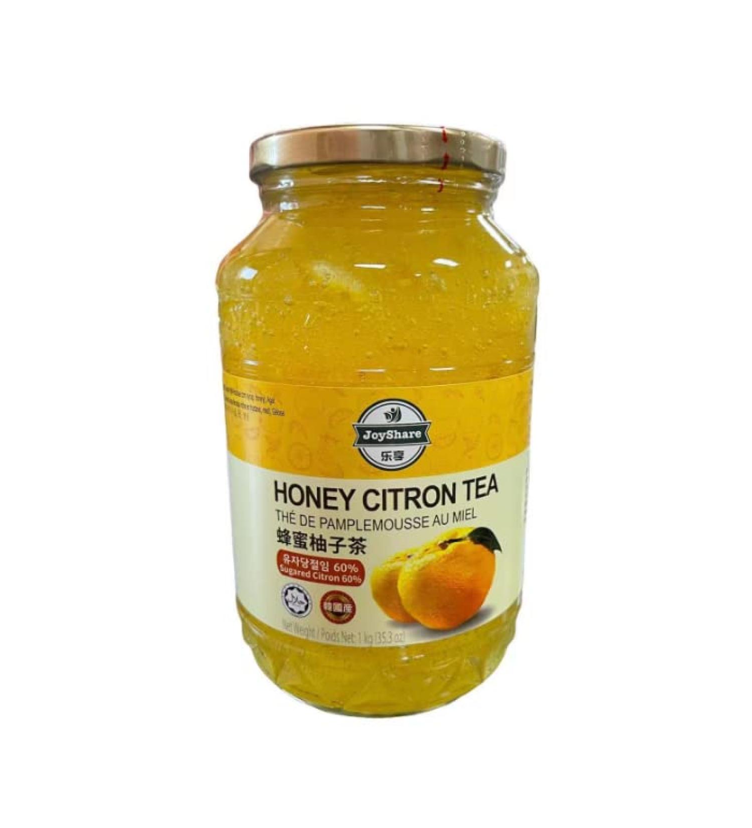 JoyShare Honey Citron Tea - 1 Bottle (1kg) of Naturally Sweet and Citrusy Deliciousness - Buy Online on GoSupps.com