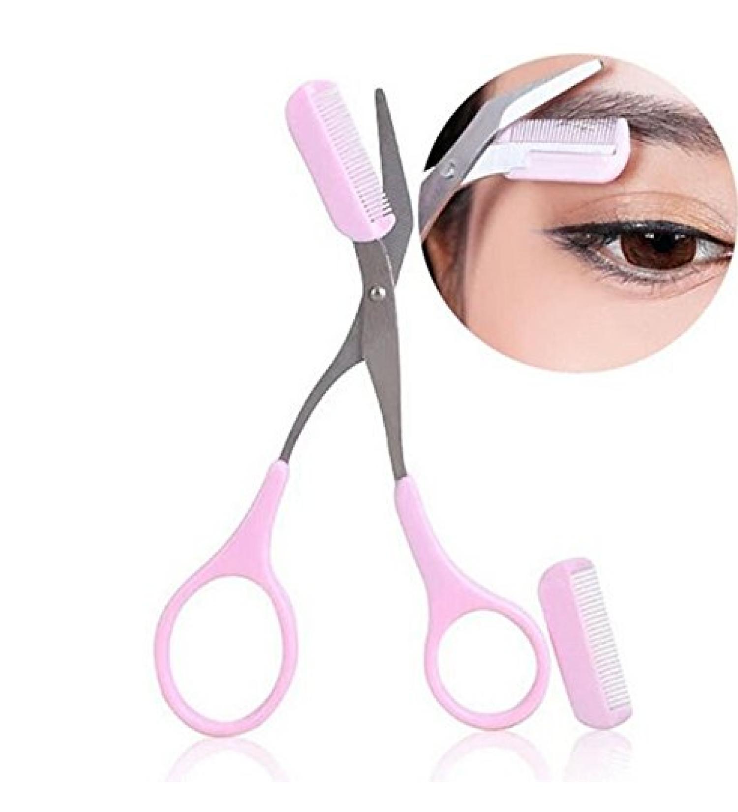 WOIWO Eyebrow Grooming Beauty Tools Set - Scissors Trimmer & Hair Remover with Free Comb - Buy Online on GoSupps.com