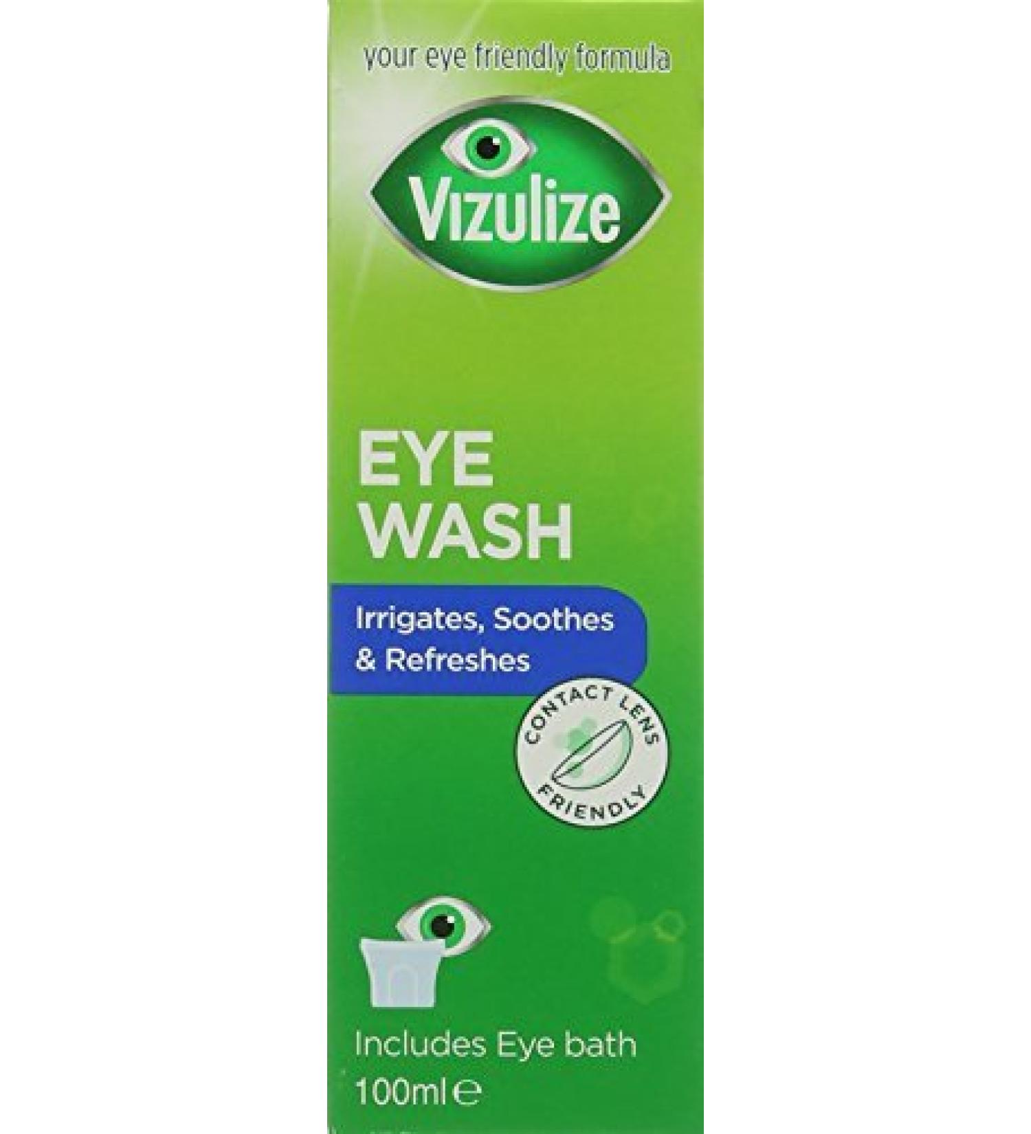 VIZULIZE Eye WASH 100ml SOOTHES & REFRESHES Tired Eyes