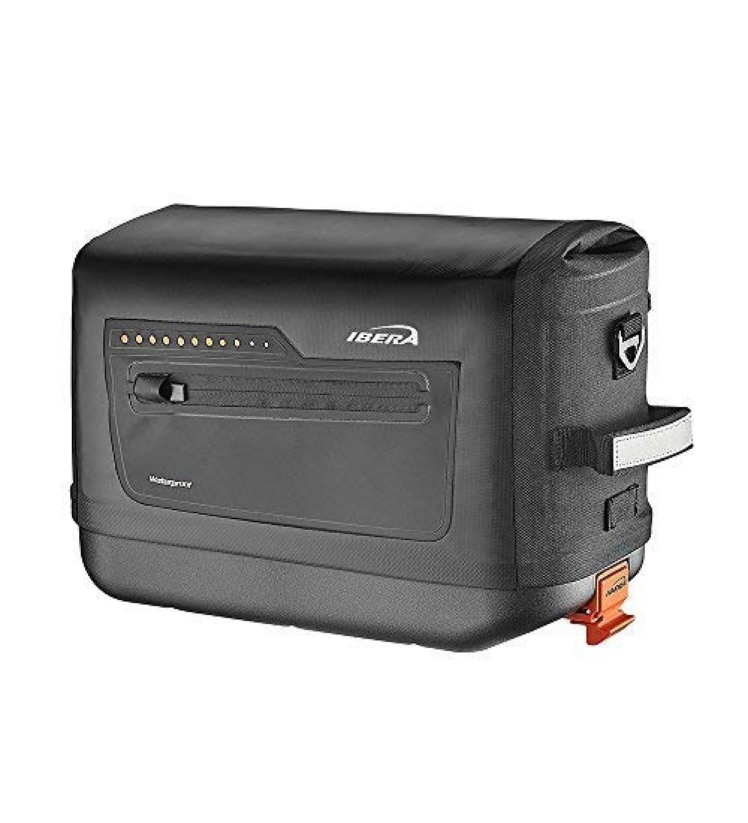 Ibera Bike Trunk Bag - PakRak Clip-On Quick-Release Waterproof Commuter Bag Black - Buy Online on GoSupps.com