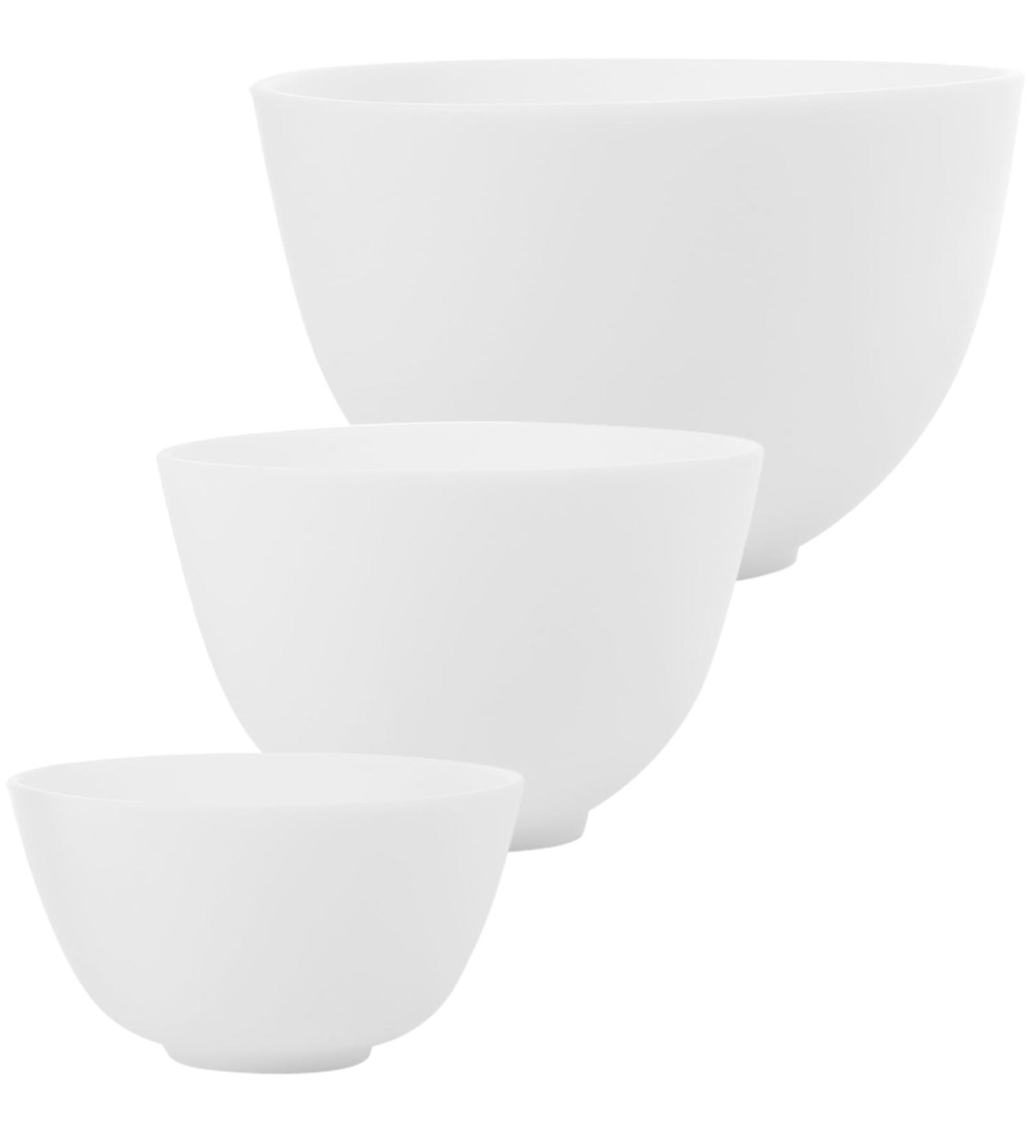 Large Silicone Bowls Set for Facial Masks | White Mixing Bowls - 3 Sizes for DIY Masks & Esthetician Use - Buy Online on GoSupps.com
