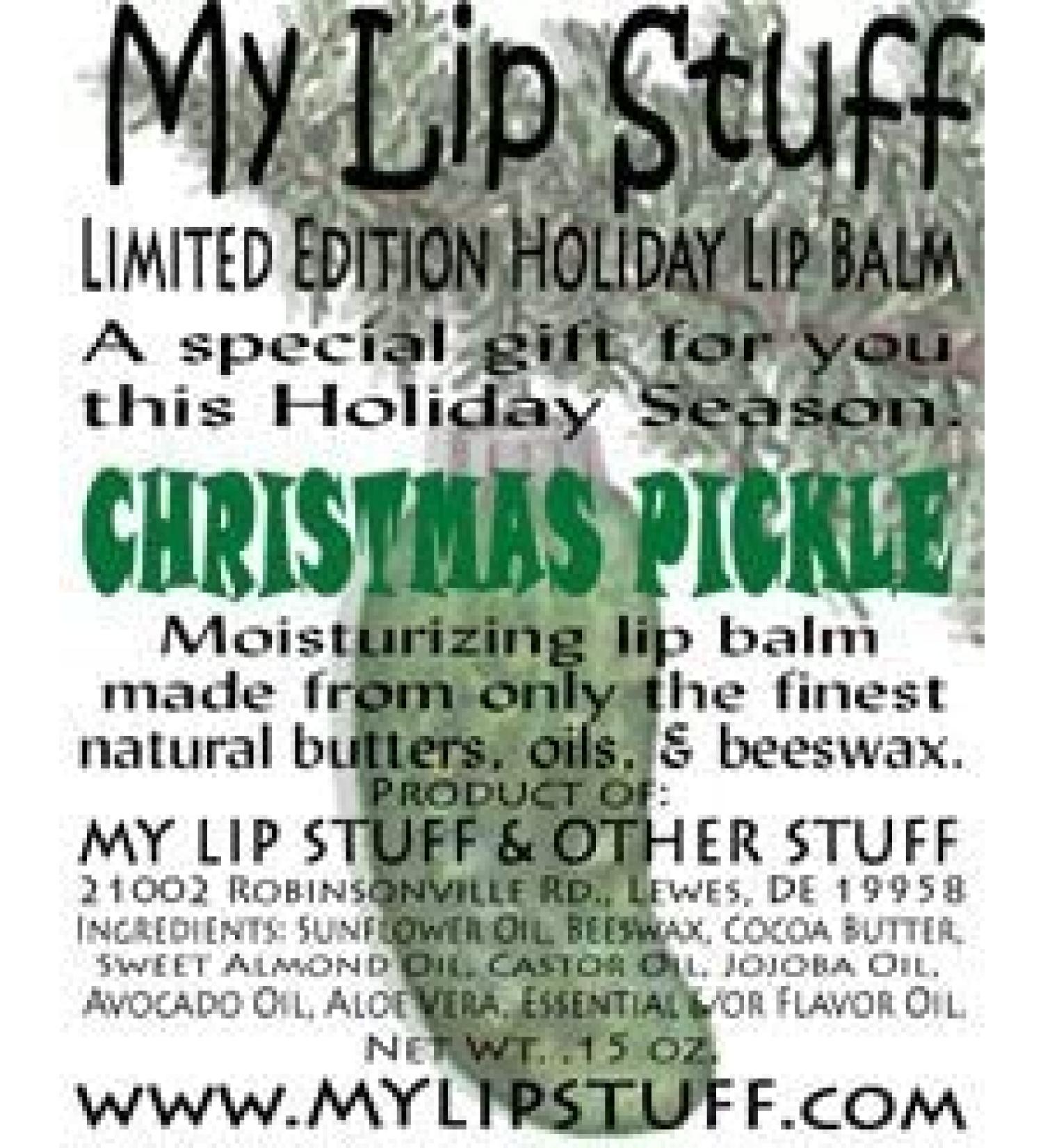 My Lip Stuff-Christmas Pickle (Dill Pickle Flavor) Limited Edition Holiday Lip Balm