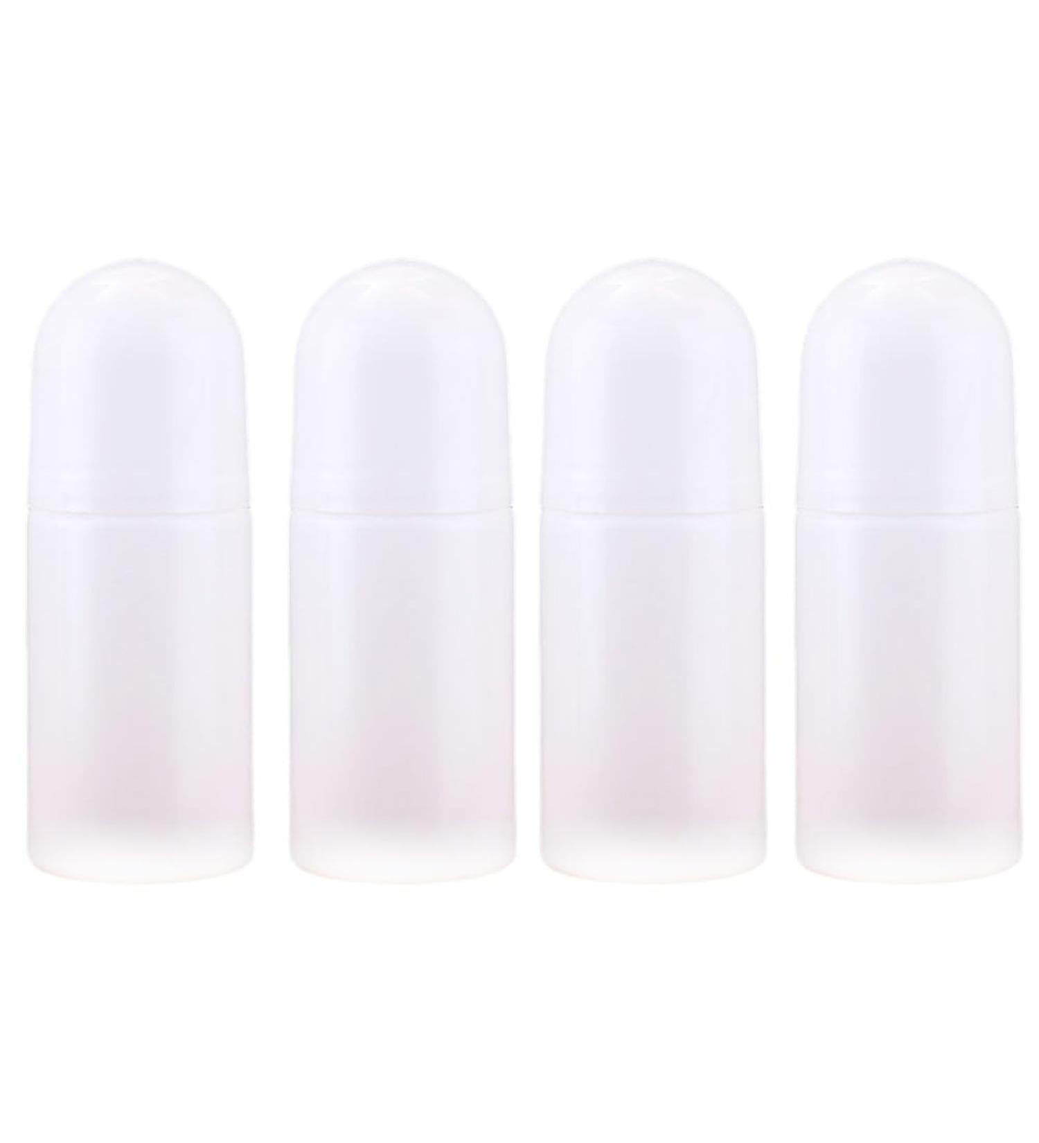 4 Pcs Refillable 50ml Rollerball Bottles - Empty Plastic Essential Oil Deodorant & Perfume Containers - Eco-Friendly & Reusable - Buy Online on GoSupps.com