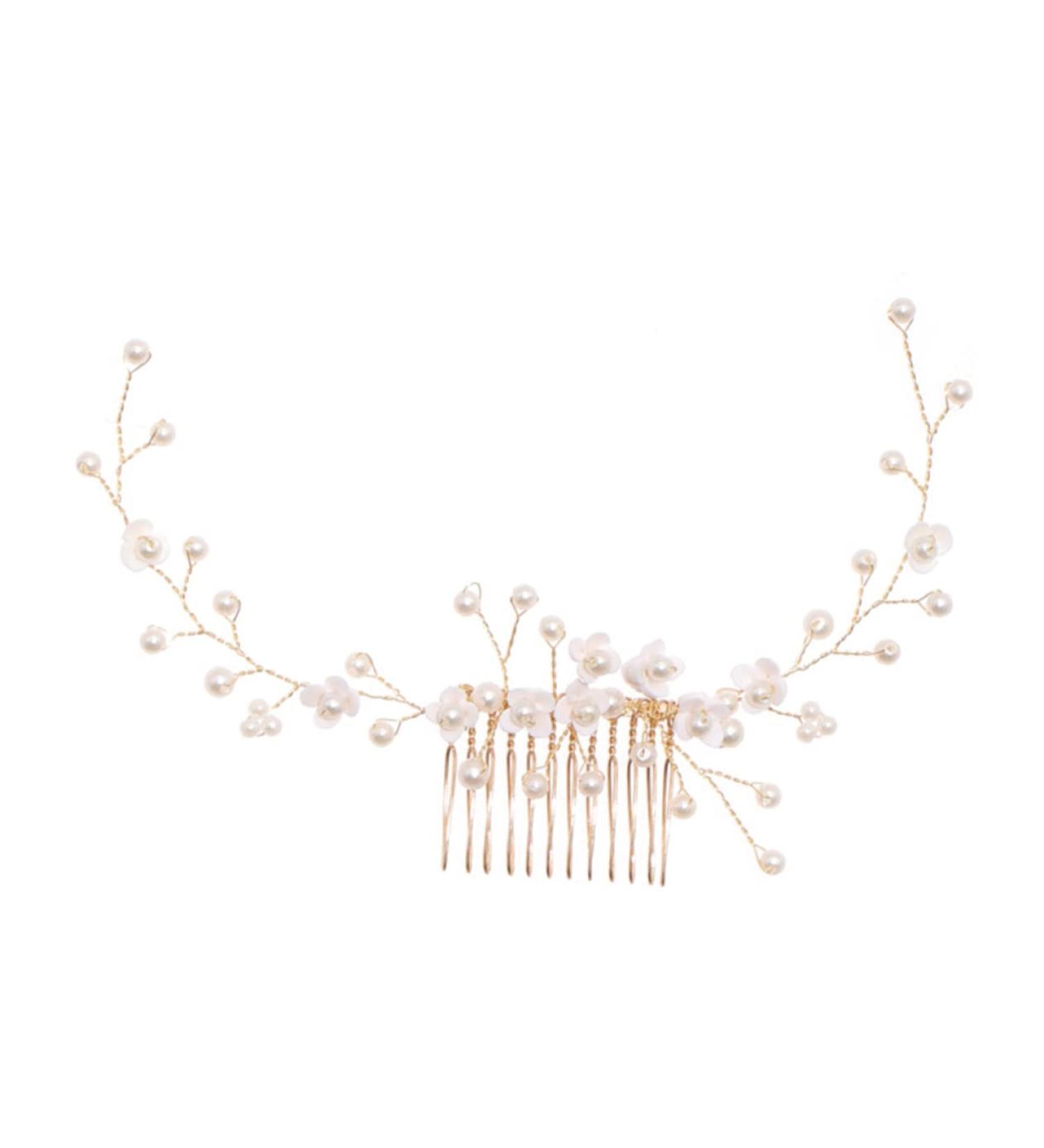 DOITOOL Bridal Hair Comb Wedding Headpieces Wedding Hair Accessories Wedding Decoration Pearl Headdress Wedding Hair Comb Bridal Headpieces Tiara Bride Decorate White To Weave Resin - Buy Online on GoSupps.com