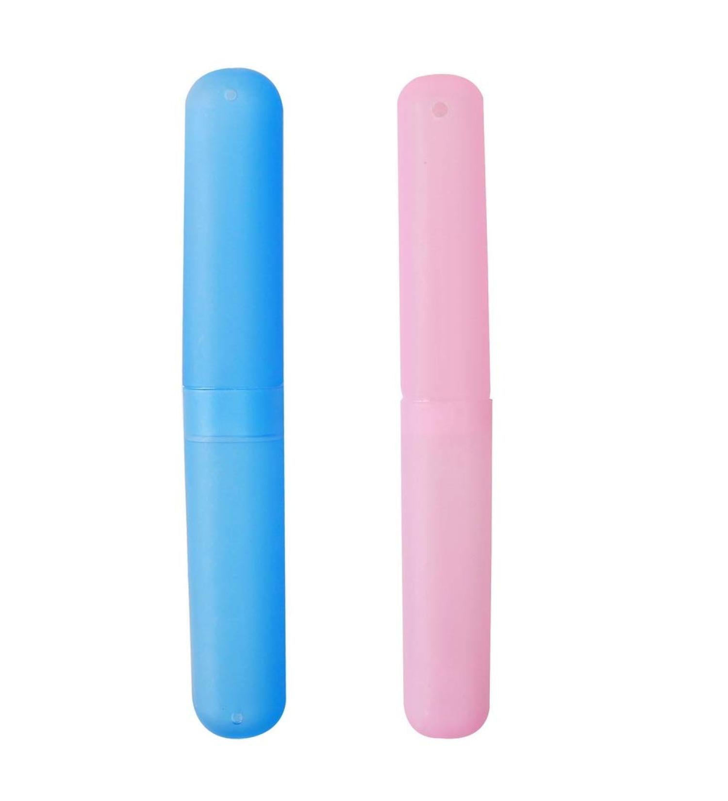 nuoshen 2 Pcs Plastic Toothbrush Case Portable Toothbrush Holder Toothbrush Cover Storage for Daily Travel - Buy Online on GoSupps.com
