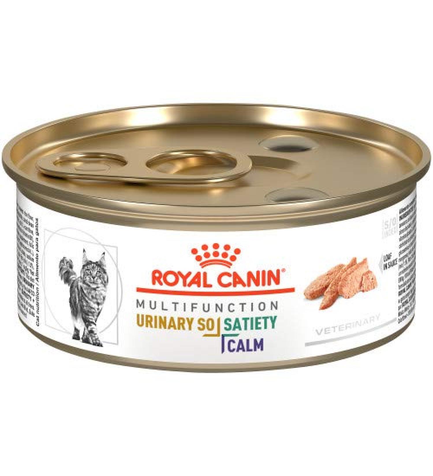 Royal Canin Feline Urinary SO + Satiety + Calm Loaf in Sauce Canned Cat Food, 5.8 oz
