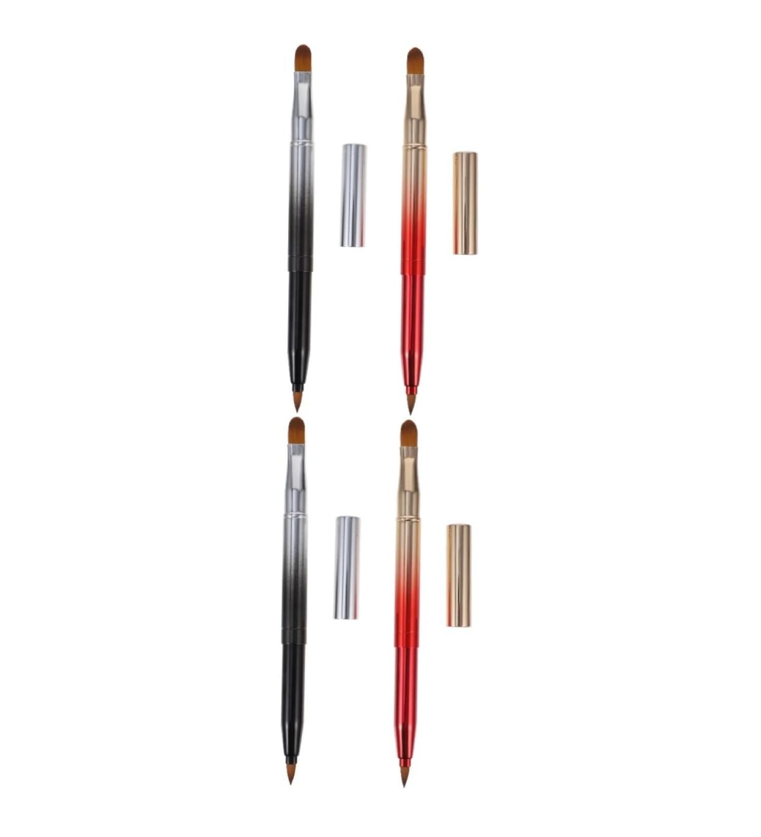FRCOLOR 4 Pcs Portable Double Ended Lip Brush Set - Makeup Lip Gloss Concealer Foundation & Eye Shadow Applicator - Disposable Travel Brushes for International Shipping - Buy Online on GoSupps.com