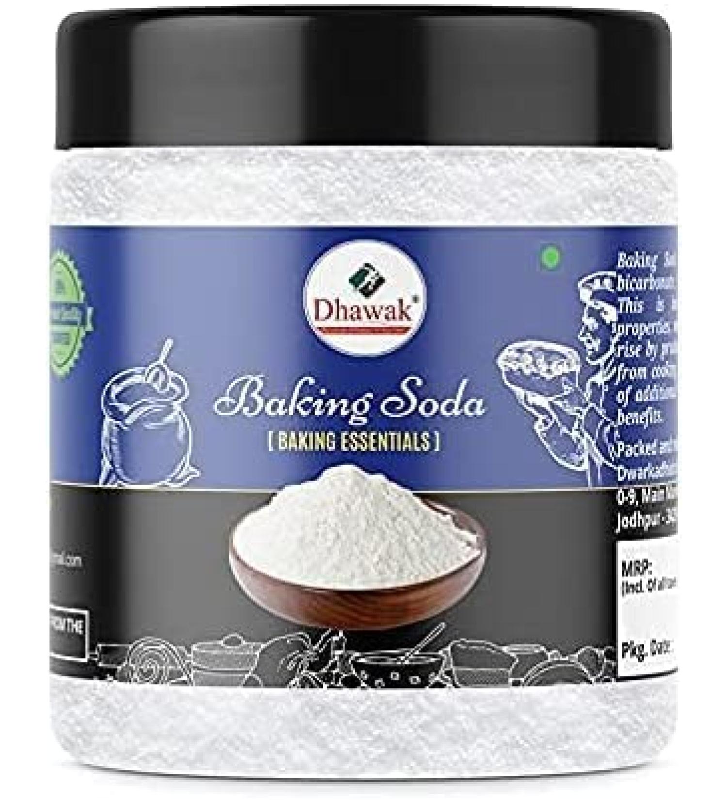 AOZA Dhawak Baking Soda - 400 GMS. | uses for Cleaning face Skin Teeth whitening Cooking Eating |Sodium Bicarbonate |Jar Pack | - Buy Online on GoSupps.com