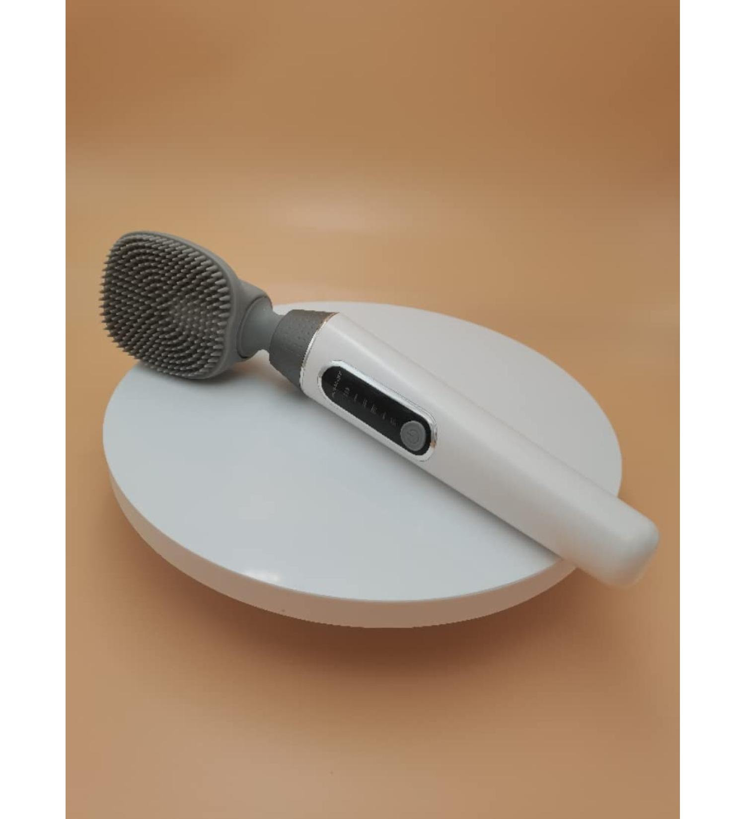 Rechargeable Electric Body Brush | Silicone Back Scrubber | 5 Modes | IPX7 Waterproof | Long Handle Exfoliating Spin Scrubber | Shower and Bath Tool - Buy Online on GoSupps.com