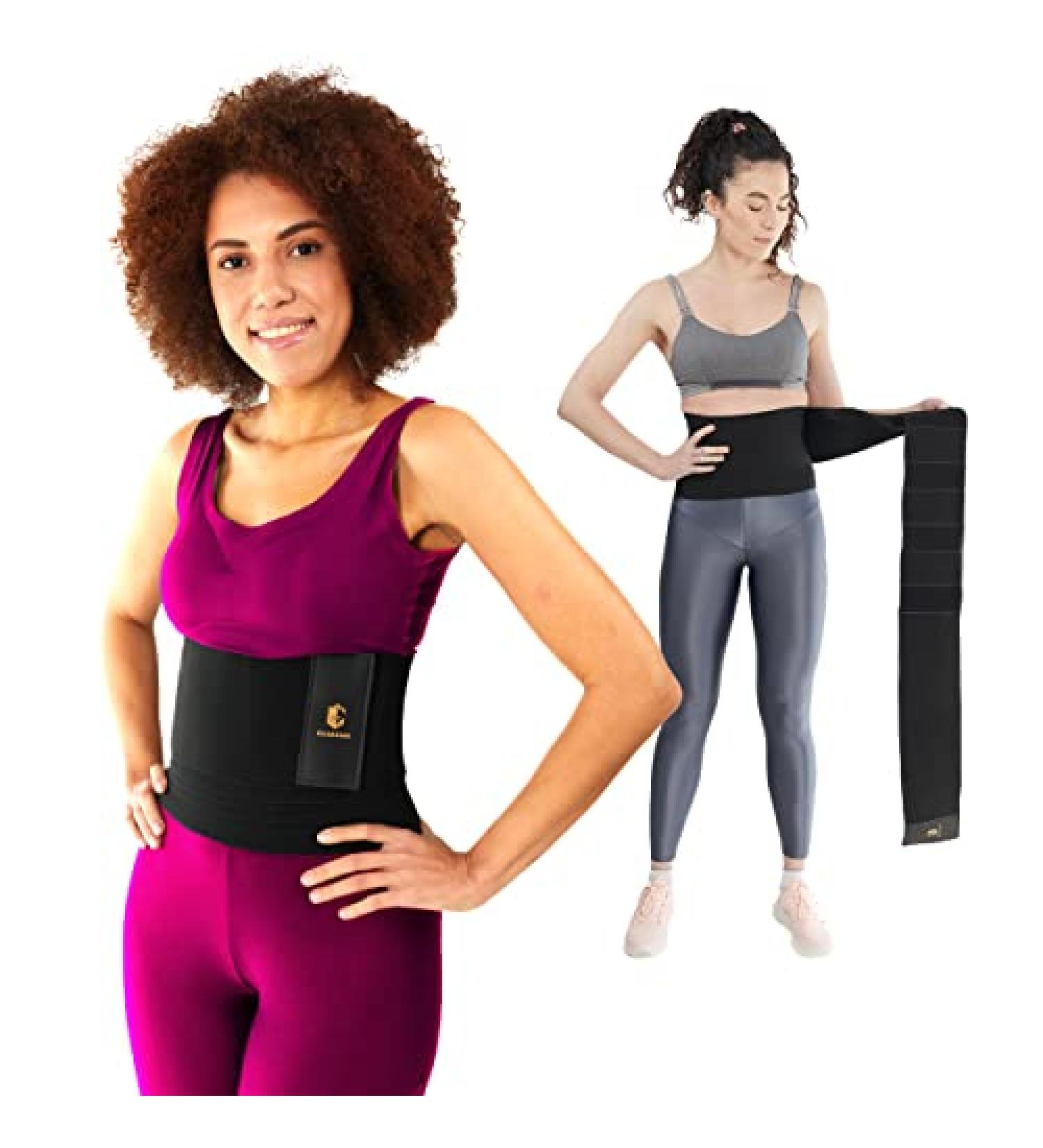 Guardani Waist Wraps for Women - Lower Belly Fat Trimmer and Back Support Belt | Black Stomach Wrap for Body Shaping and Posture Correction - Buy Online on GoSupps.com