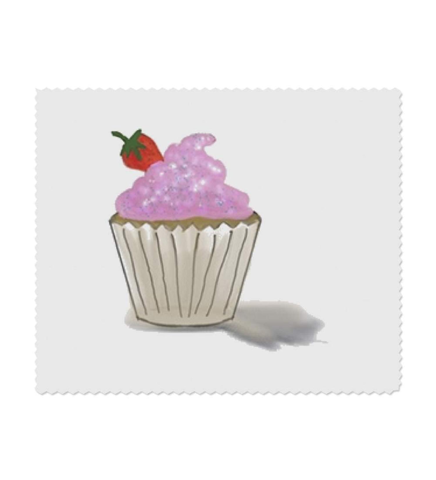 Buy 2x Strawberry Cupcake Microfiber Lens Cleaning Cloths - Perfect for Eyeglasses & Screens | International Shipping Available - Buy Online on GoSupps.com