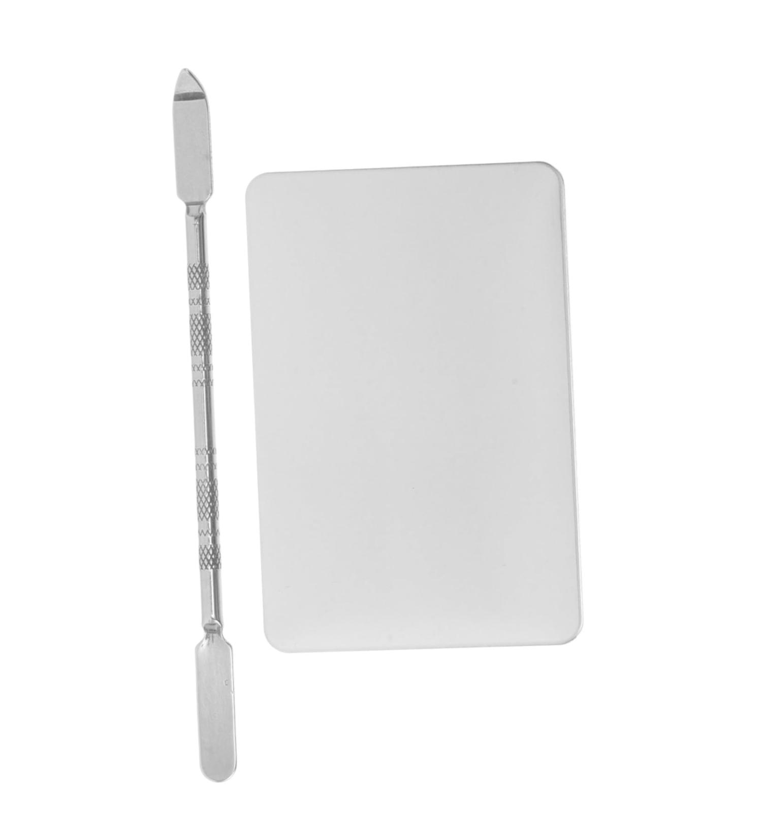 Palette de Maquillage en Acier Inoxydable Grosse Taille avec Anneau Portable pour Nail Art Fond de Teint Professionnels et Passionn s Usage Quotidien et Voyages - Buy Online on GoSupps.com