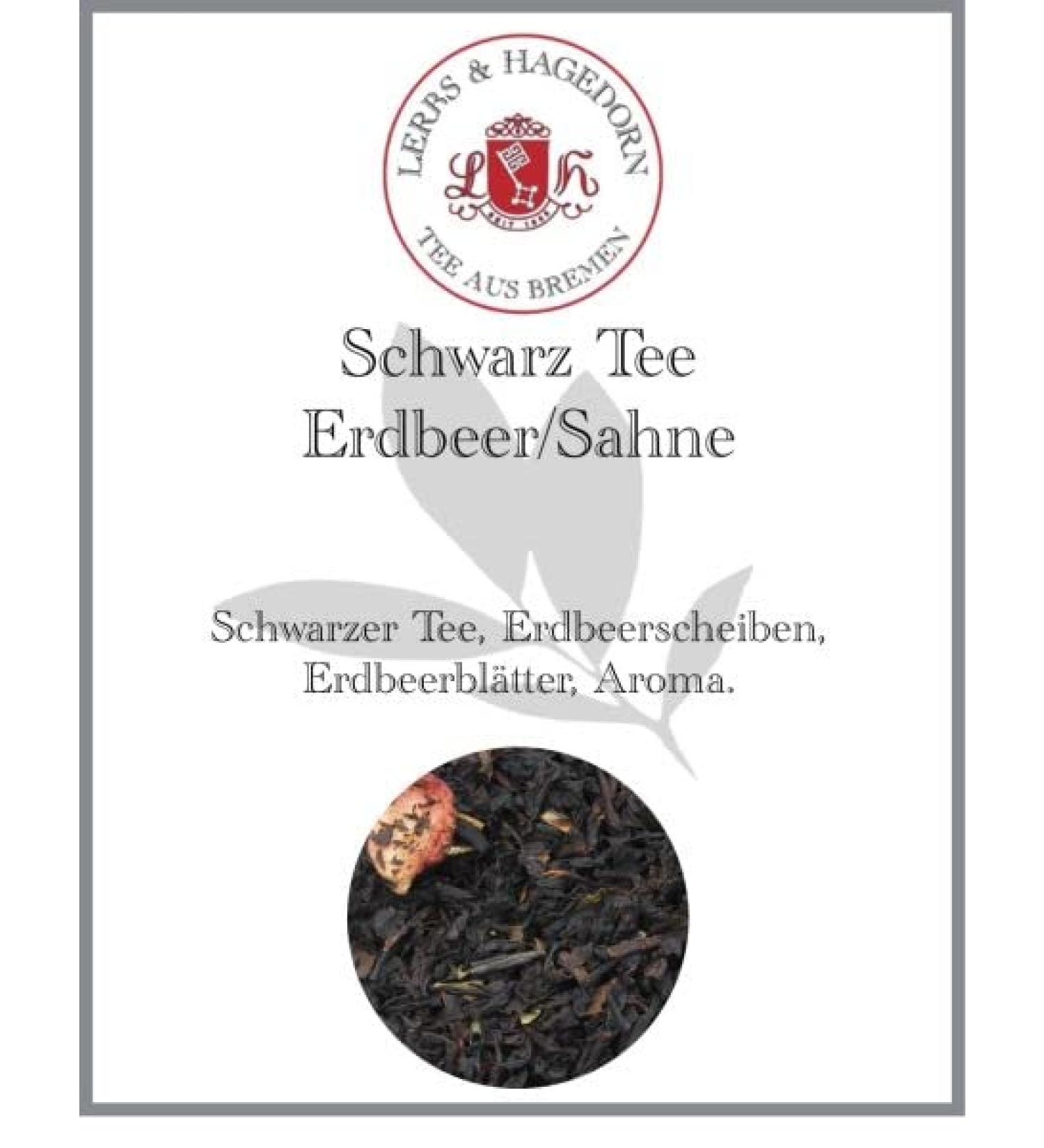  Lerbs & Hagedorn Lerbs & Hagedorn Strawberry/Cream Black Tea | 250g (approx. 20 litres) strawberry slices strawberry leaves - Buy Online on GoSupps.com
