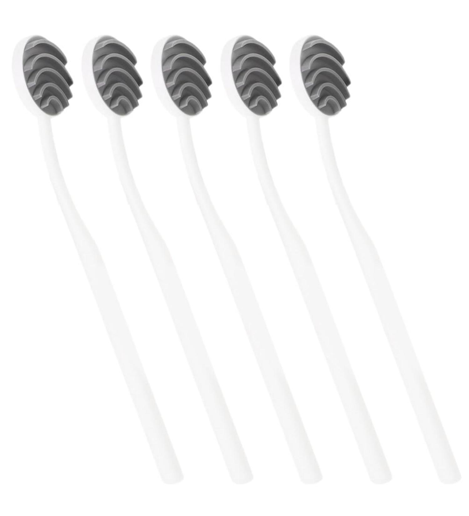 VILLCASE 5pcs Silicone Tongue Cleaners - Portable Cleaning Brushes for Home Use | Effective Tongue Scraper Tools - Buy Online on GoSupps.com