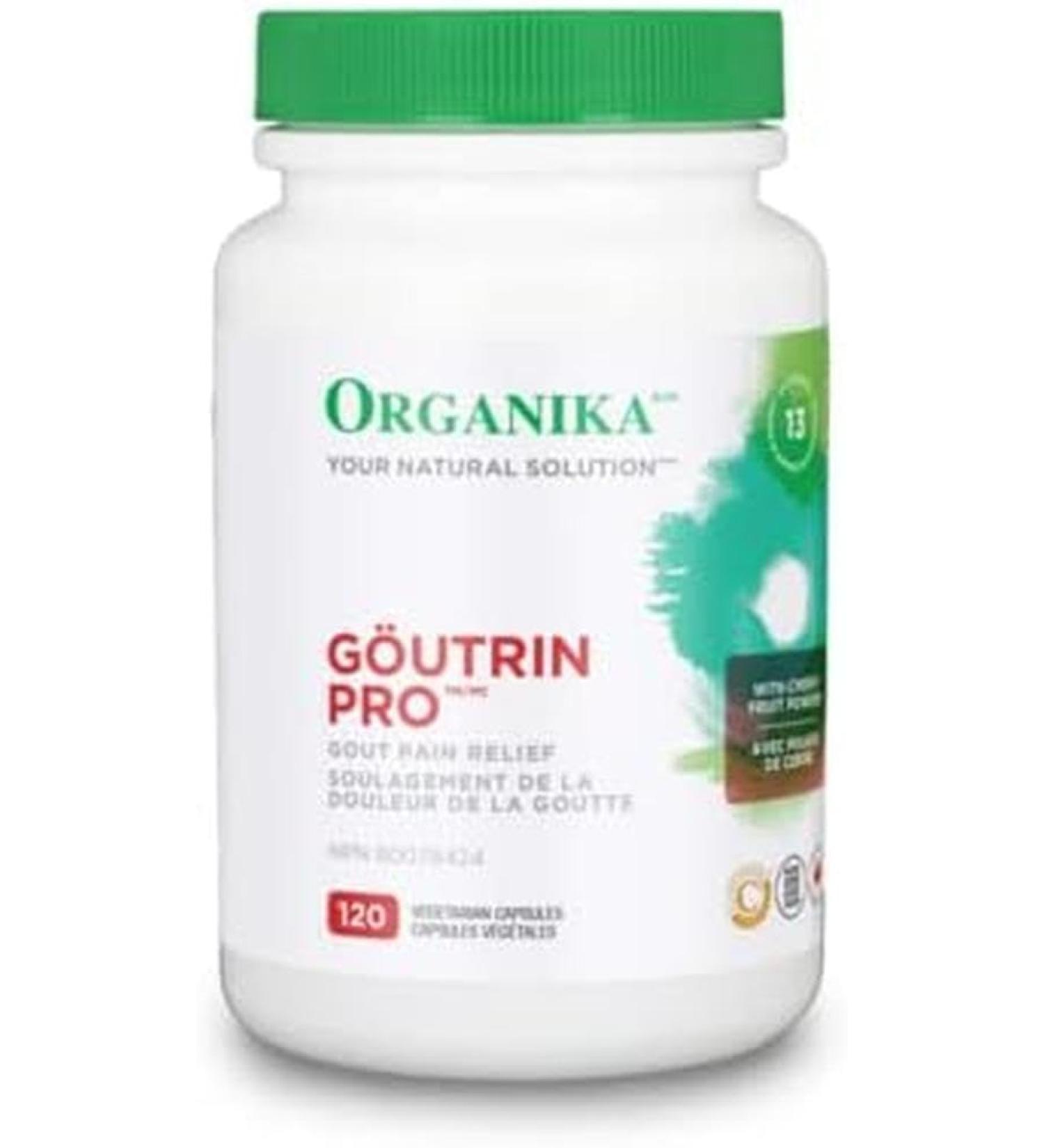 Organika Goutrin Pro- Gout Relief Supplement with added Curcumin to fight inflammation - 120vcaps