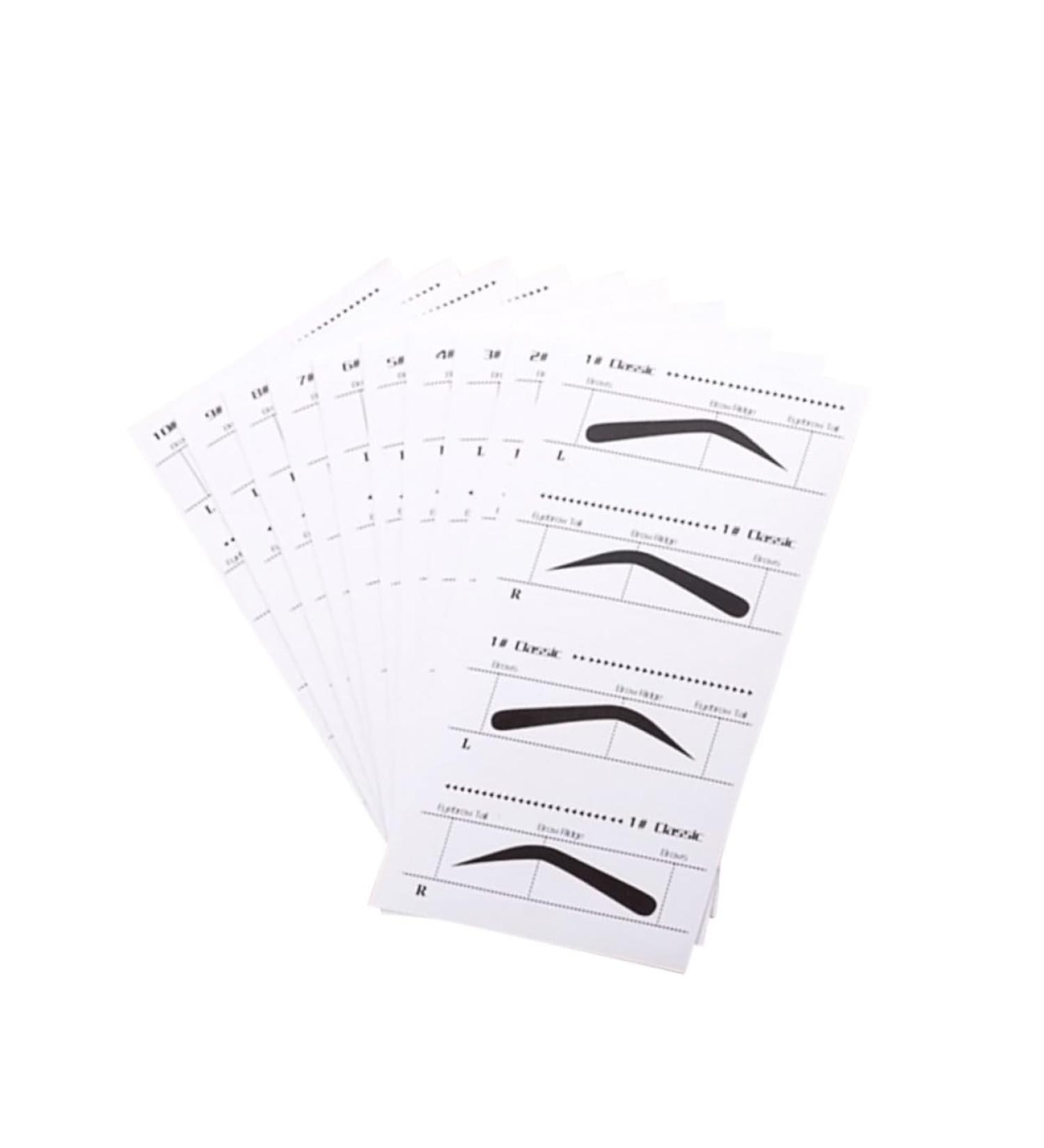 Didiseaon 10pcs Eyebrow Template Eyebrow Card Eyebrowhack Eyebrow Shaping Stencils Mold Stickers Eyebrow Shape - Buy Online on GoSupps.com