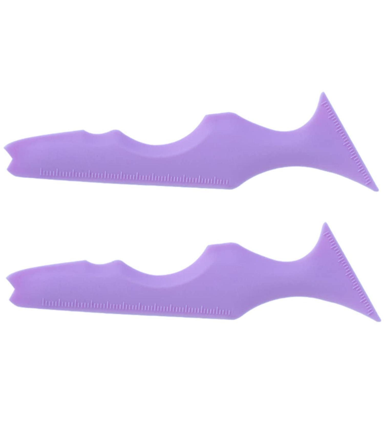 NOLITOY 2pcs Silicone Beauty Ruler Eyeshadow Angled Eyeliner Stencils Makeup Stencils Aid Shield Face - Buy Online on GoSupps.com
