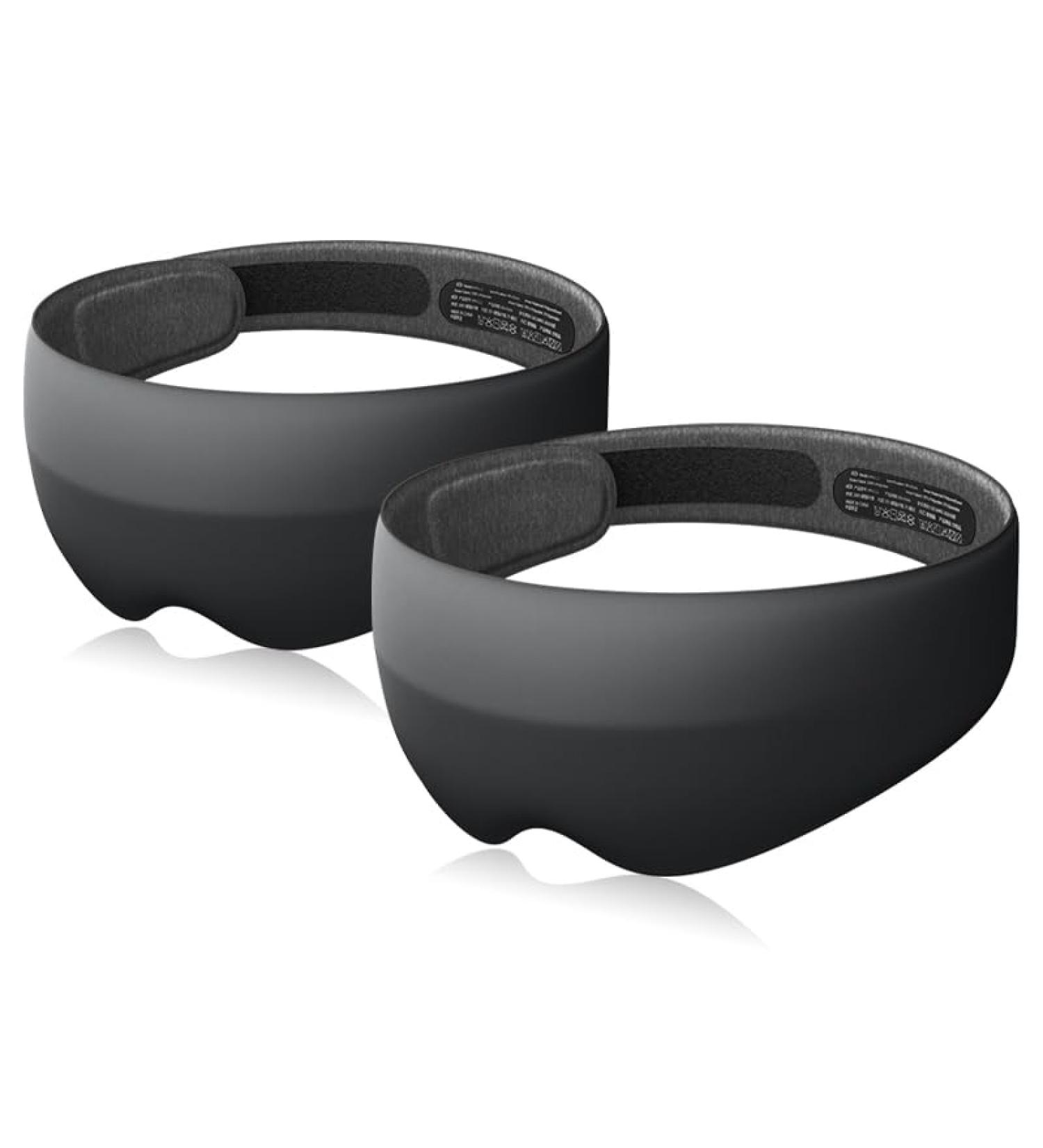 100% Blackout Sleep Mask 3D Eye Mask - Soft Adjustable & Lightweight | Perfect for Travel & Home - 2 Pack for Men & Women - Buy Online on GoSupps.com