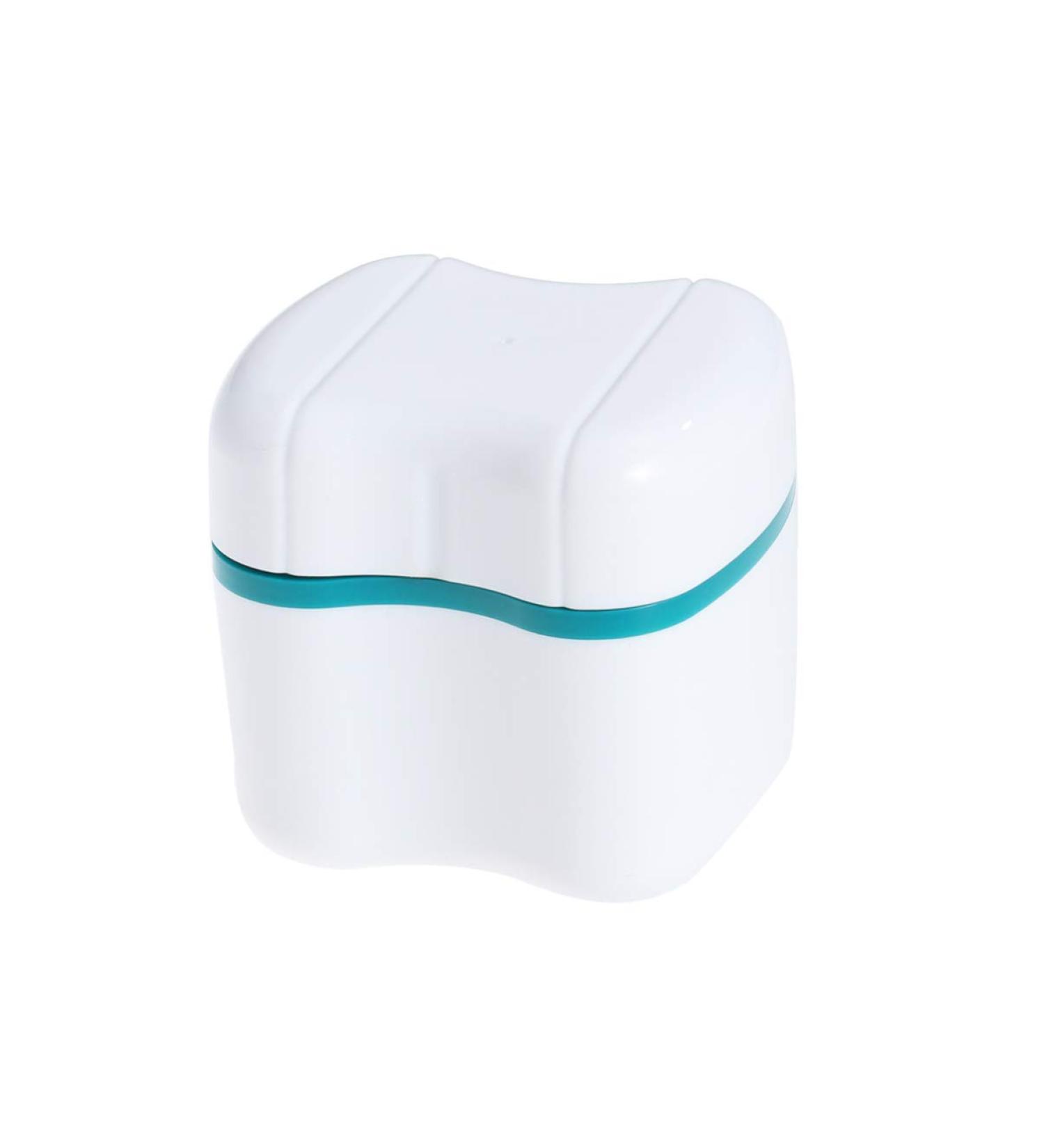MILISTEN Denture Case with Sieve - Green Storage Box for Teeth & Rinsing Basket | Durable Travel Denture Cup with Lid - Buy Online on GoSupps.com