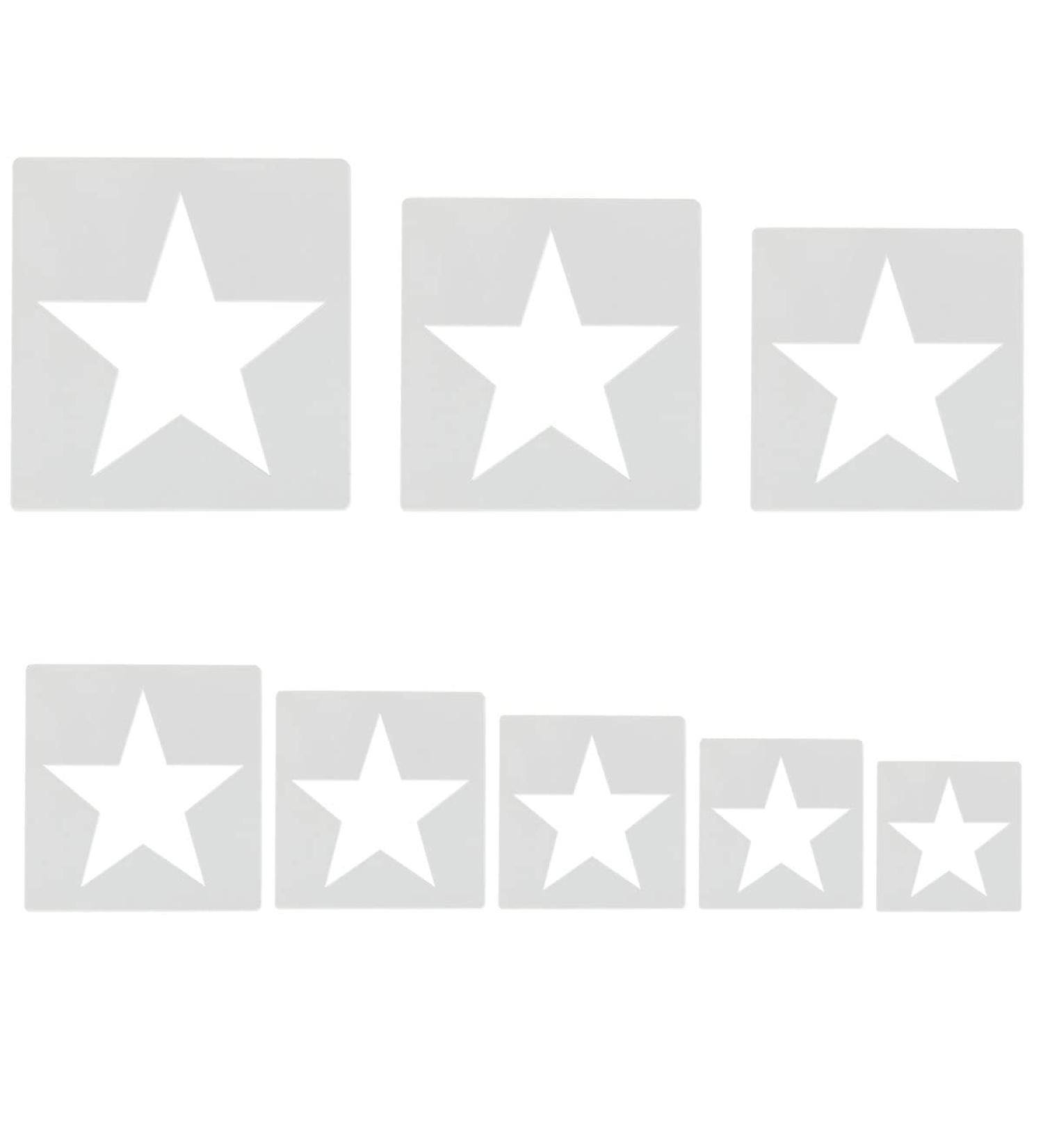 8 PCS Large Star Stencil Set - Various Sizes for Painting Template - Buy Online on GoSupps.com