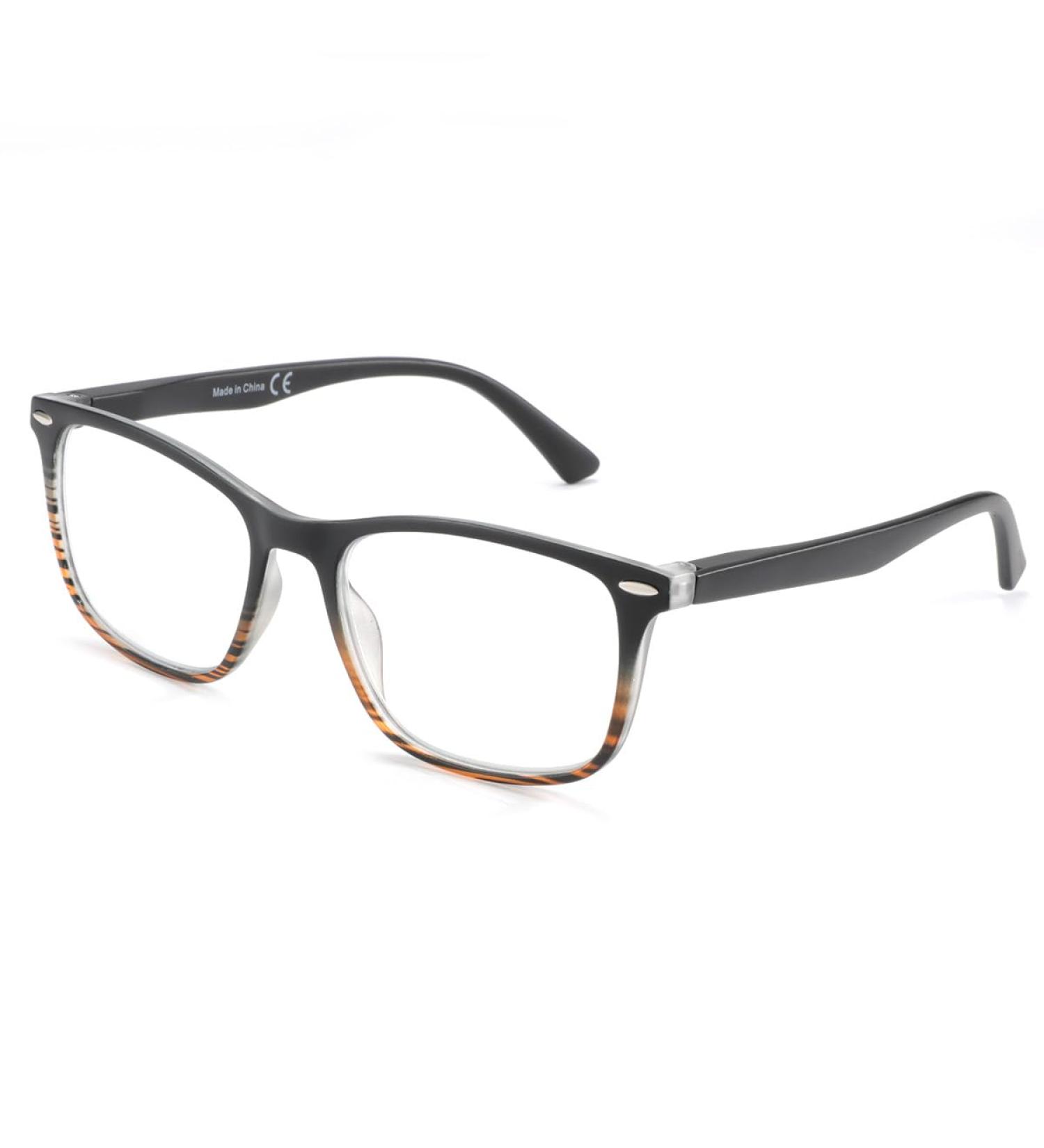 ZENOTTIC Anti-Blue Light Reading Glasses for Men | Rectangular Design | UV 400 Protection | Includes Glasses Case | Ideal for PC TV & Gaming | Brown/Gray 3.0 x - Buy Online on GoSupps.com