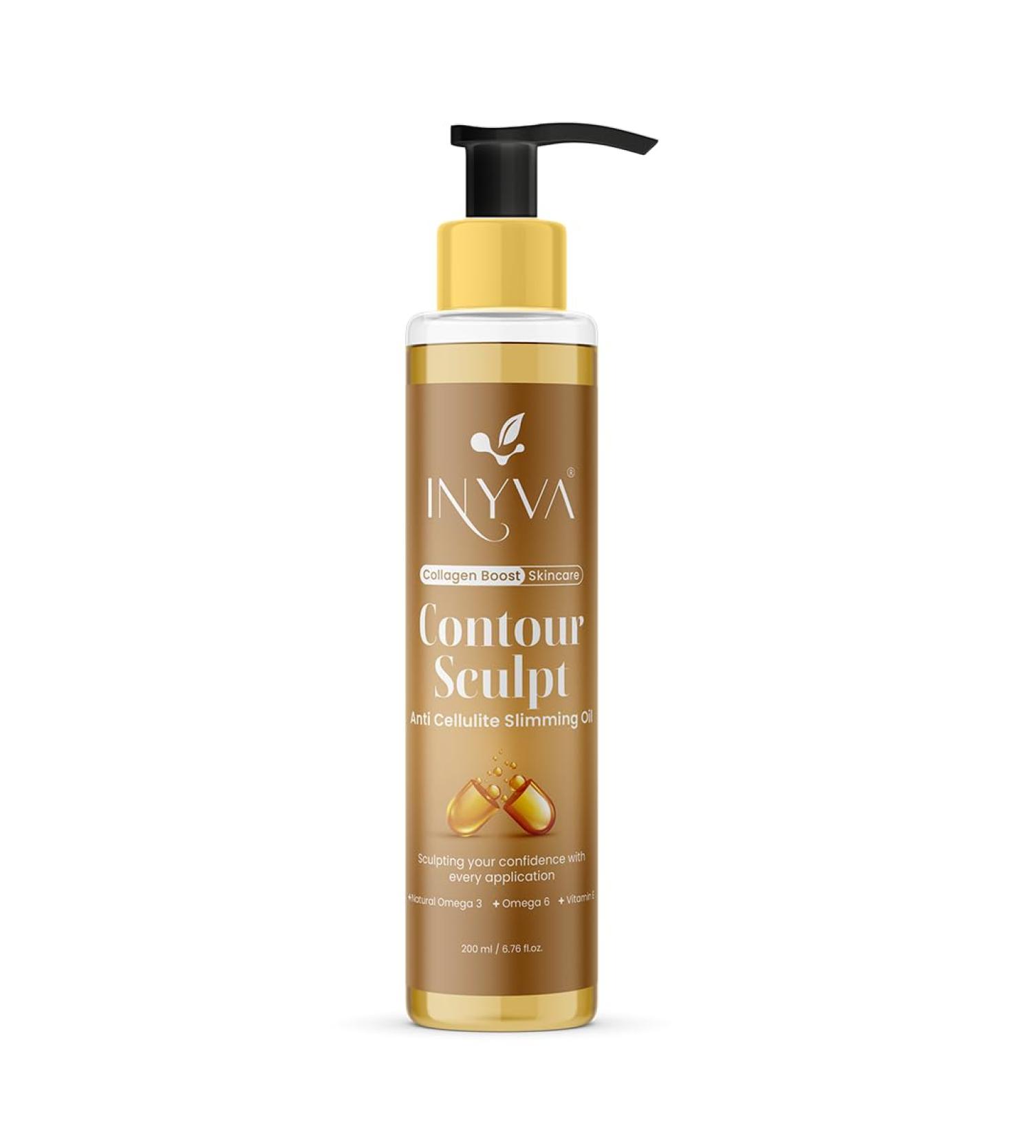 ContourSculpt Anti-Cellulite Slimming Massage Oil | Natural Omega 3 6 & Vitamin E | Firms & Tones Skin | Reduces Cellulite | Hydrating & Nourishing | 200ml - International Shipping Available - Buy Online on GoSupps.com