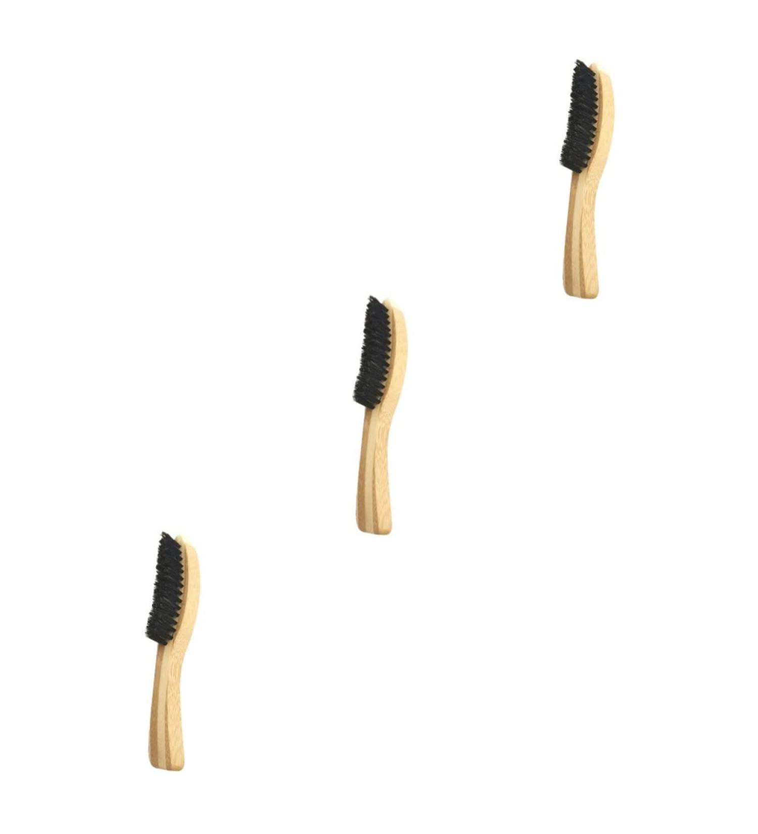 Frcolor 3-Pack Wooden Beard Brush for Men | Mustache Comb & Stubble Brush | Hairdresser Styling Tool | Bamboo Care Oil Brush - Buy Online on GoSupps.com