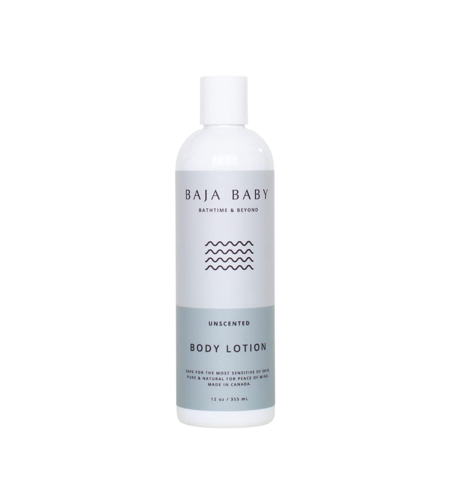 Baja Baby Unscented Lotion - Fragrance-Free, Organic, Gluten-Free, Vegan Friendly, EWG Verified - 12 oz - Buy Online on GoSupps.com