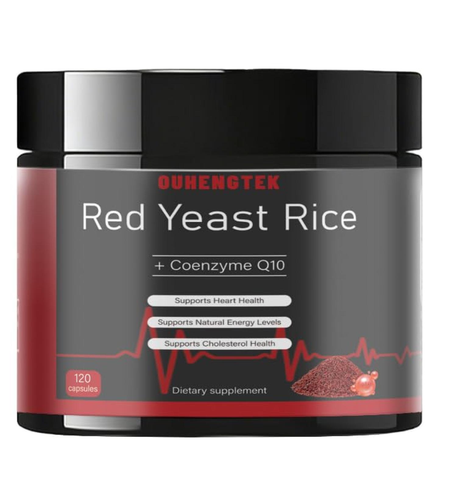 OUHENGTEK Red Yeast Rice with CoQ10 Dietary Supplement 1200mg per Serving 120 Capsules Plant-Based Formula (01) - Buy Online on GoSupps.com