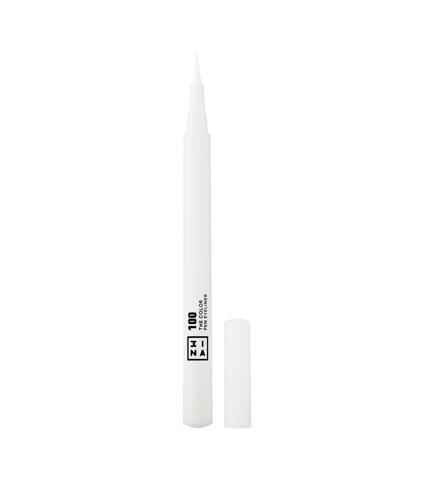 3ina Color Pen Eyeliner 100 - Ultra Fine Tip White Longwear Liquid Liner - Buy Online on GoSupps.com