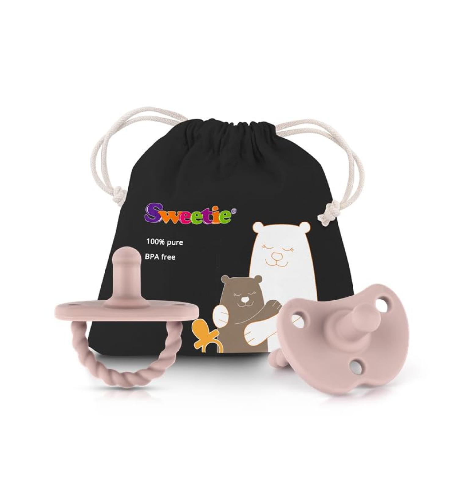 Sweetie Baby Schnuller - Ultimate Comfort & Breathability | Light Pink 2 Set - Ideal for Infants - Buy Online on GoSupps.com