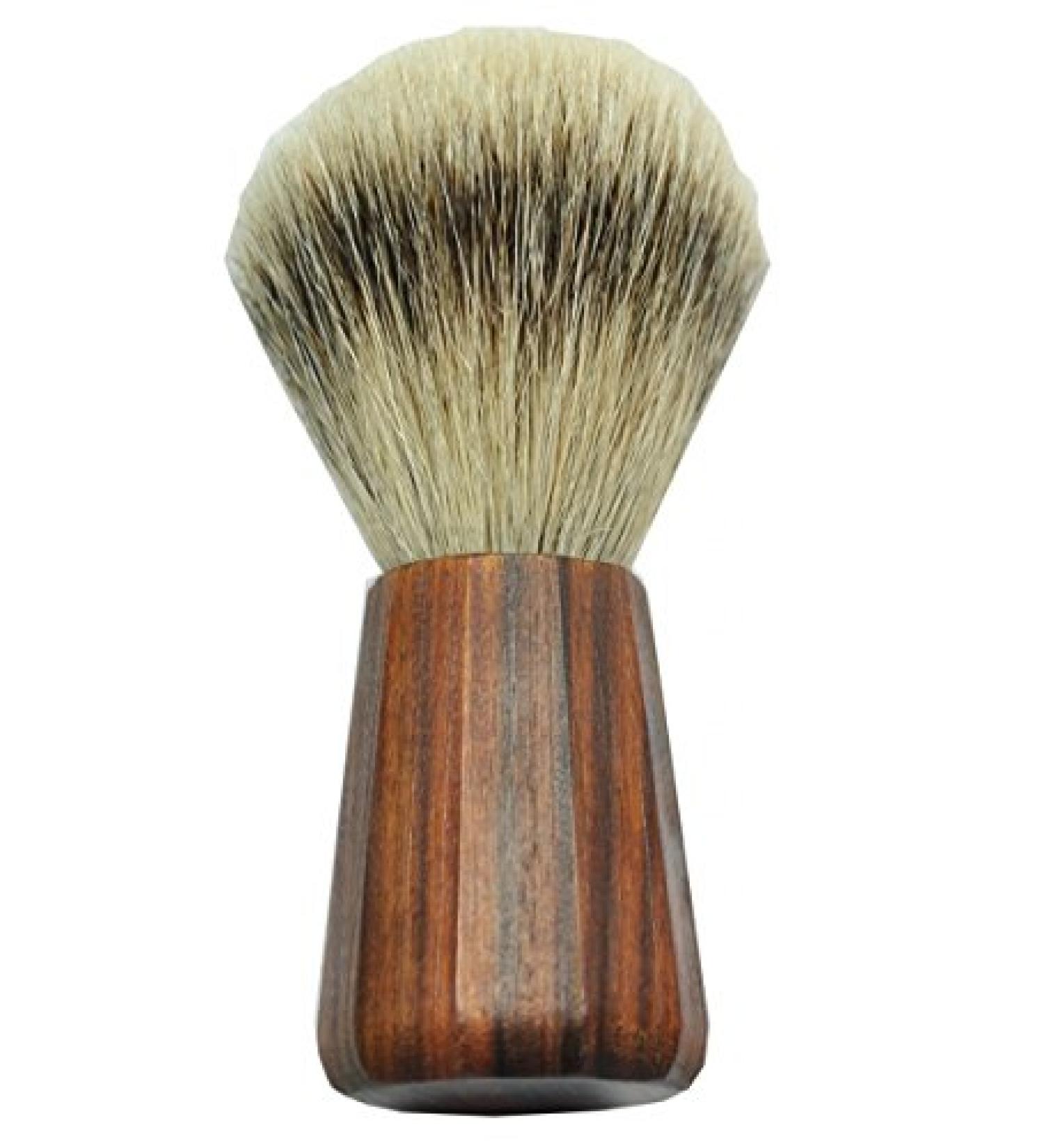 Shaving brush rosewood wood 100% silvertip (pyr) gold badger