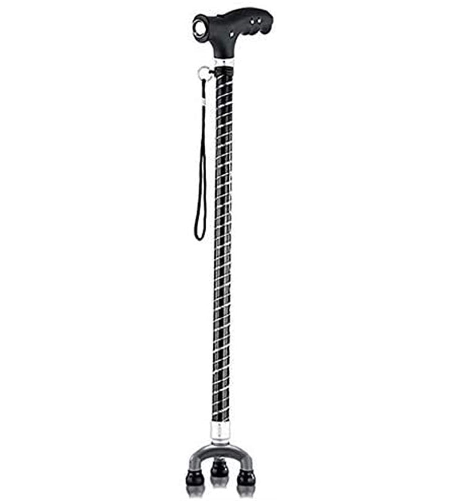 Matsuha Elderly People Aluminum Tube Non-Slip Walking Assistance Stick LED Light Spiral Wand Turn 3 feet 12 File Adjustable 68-95 cm 2 Colors (Color : Black) Interesting - Buy Online on GoSupps.com