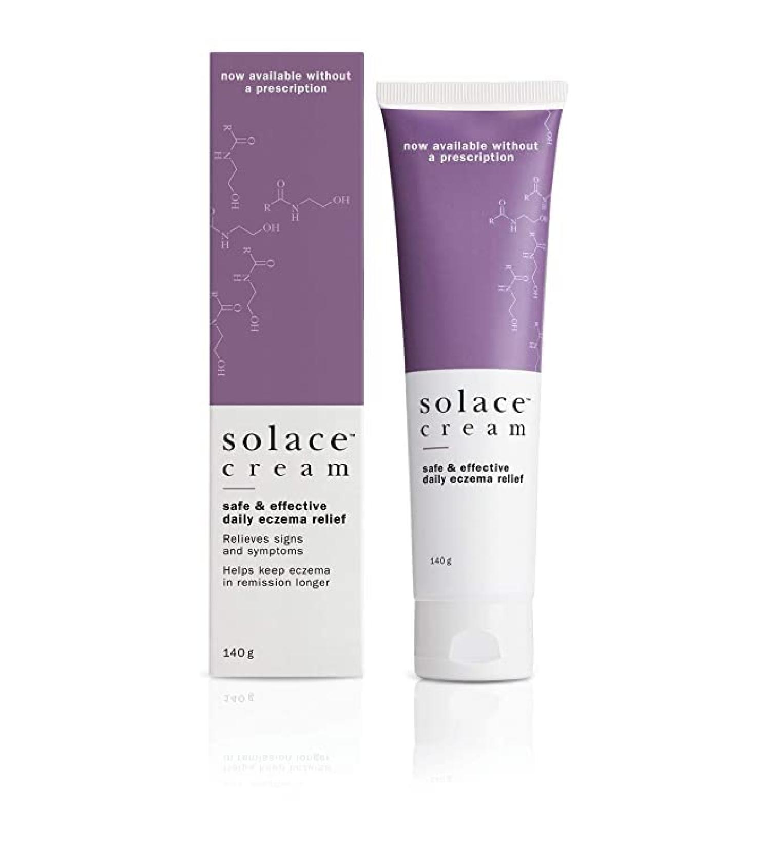 Solace Steroid-Free Eczema Cream - Clinically Proven Hypoallergenic Relief for Adults & Children - No Prescription Needed - 4.9 Ounces - Buy Online on GoSupps.com