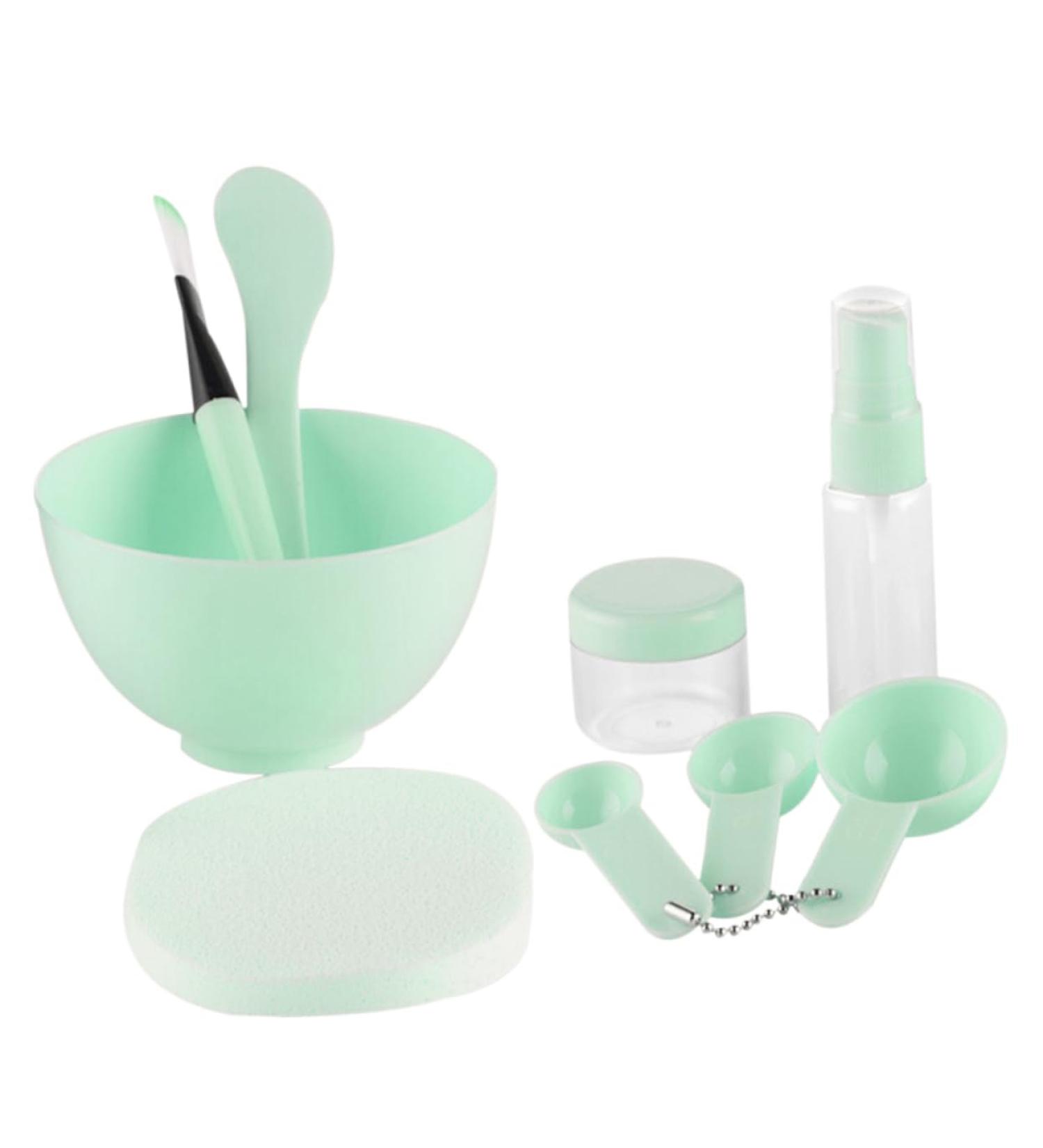 minkissy Makeup makeup tool kit makeup Brush spatulas Puff Soaking Bottle Gauges facial spoon makeup Spray Bottle makeup Bowl makeup mixing large makeup Mask medium Green - Buy Online on GoSupps.com