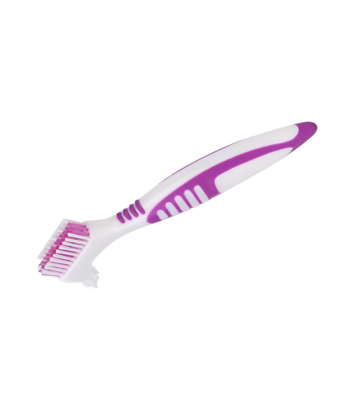 Premium 2-Piece Denture Brush Set for Travel - Ideal Denture Toothbrush for Home & On-the-Go - Buy Online on GoSupps.com