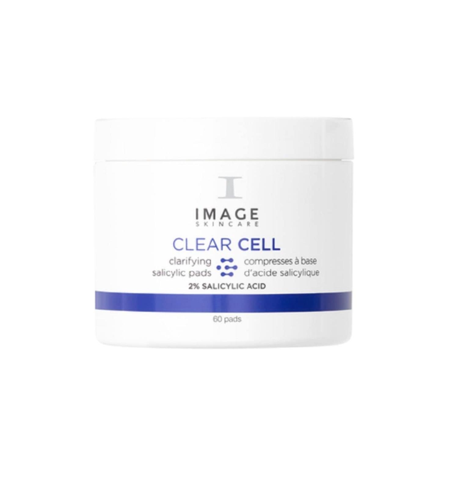 IMAGE Skincare CLEAR CELL Salicylic Clarifying Pads - 60 Exfoliating Wipes for Oily Prone Skin - Buy Online on GoSupps.com