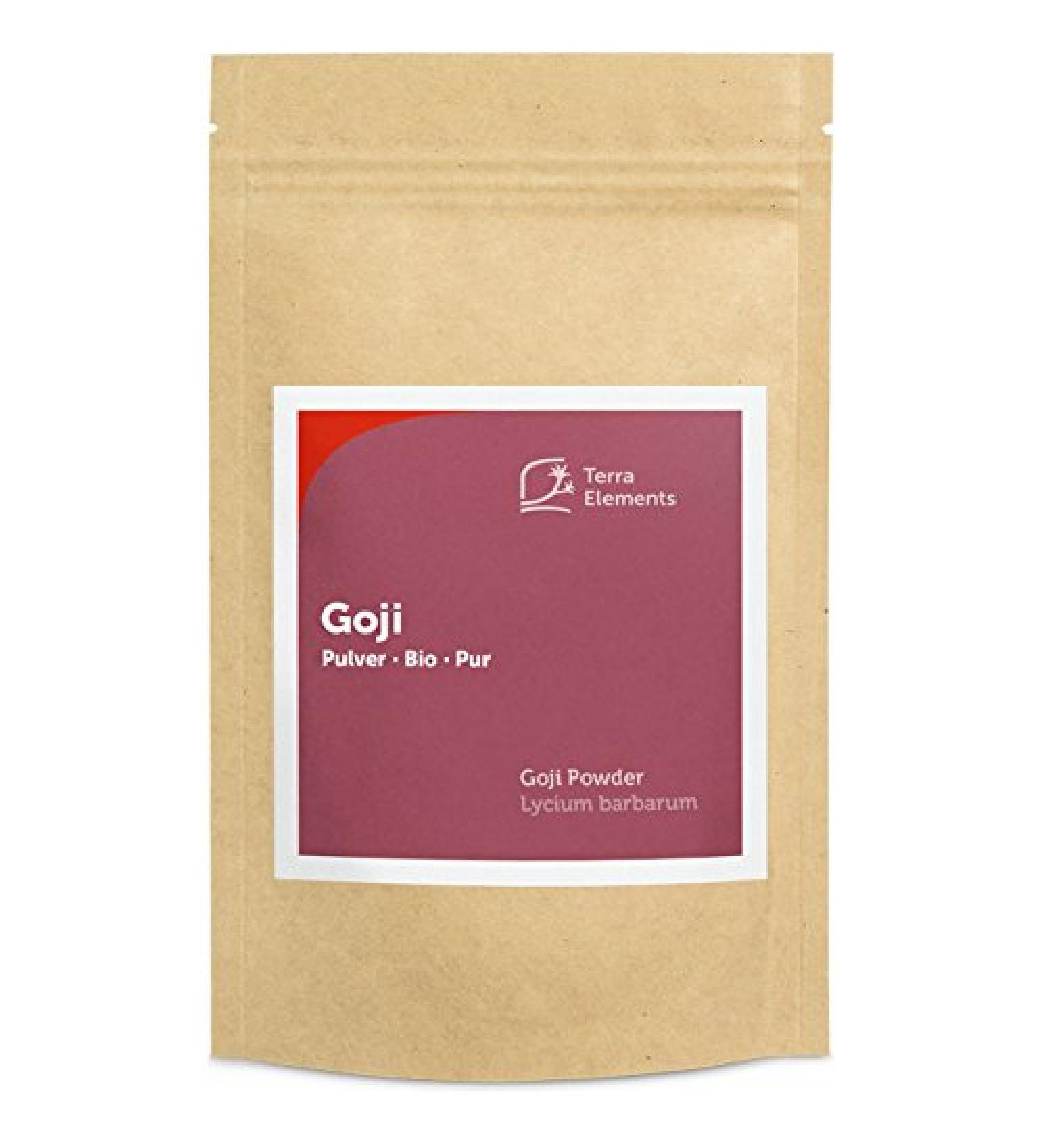 Terra Elements Organic Goji Powder 100g I Freeze-Dried I 100% Pure I Vegan I Raw Quality - Buy Online on GoSupps.com