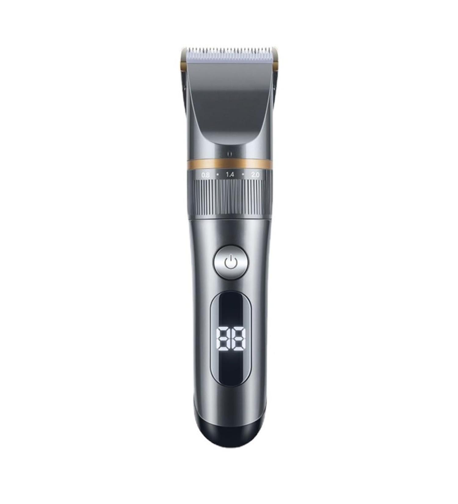 Barber Barber Shop Professional Electric Clipper with Intelligent Battery Display - 185mm Gray | Best International Shipping - Buy Online on GoSupps.com